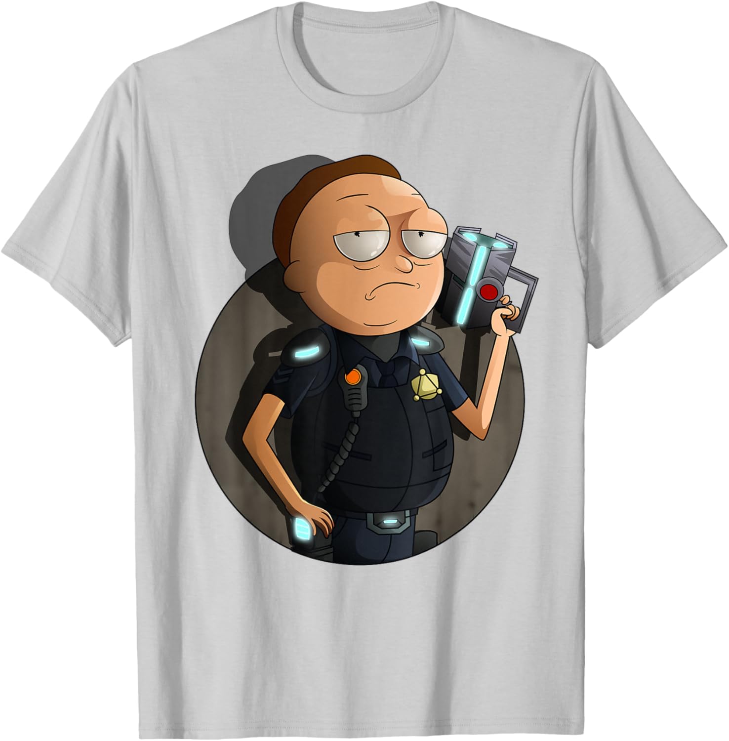 Mademark x Rick and Morty Cop Morty T-Shirt Stylish Graphic Tee - 22