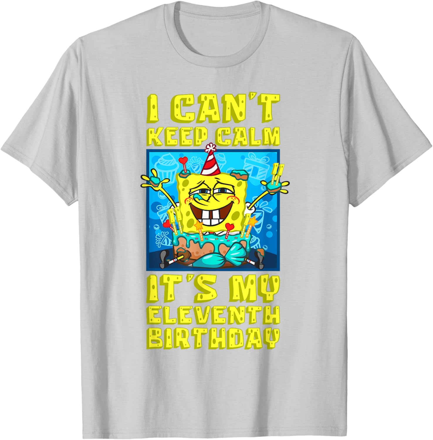 Mademark SpongeBob 11th Birthday T-Shirt for Boys - Fun and Playful Design - 17