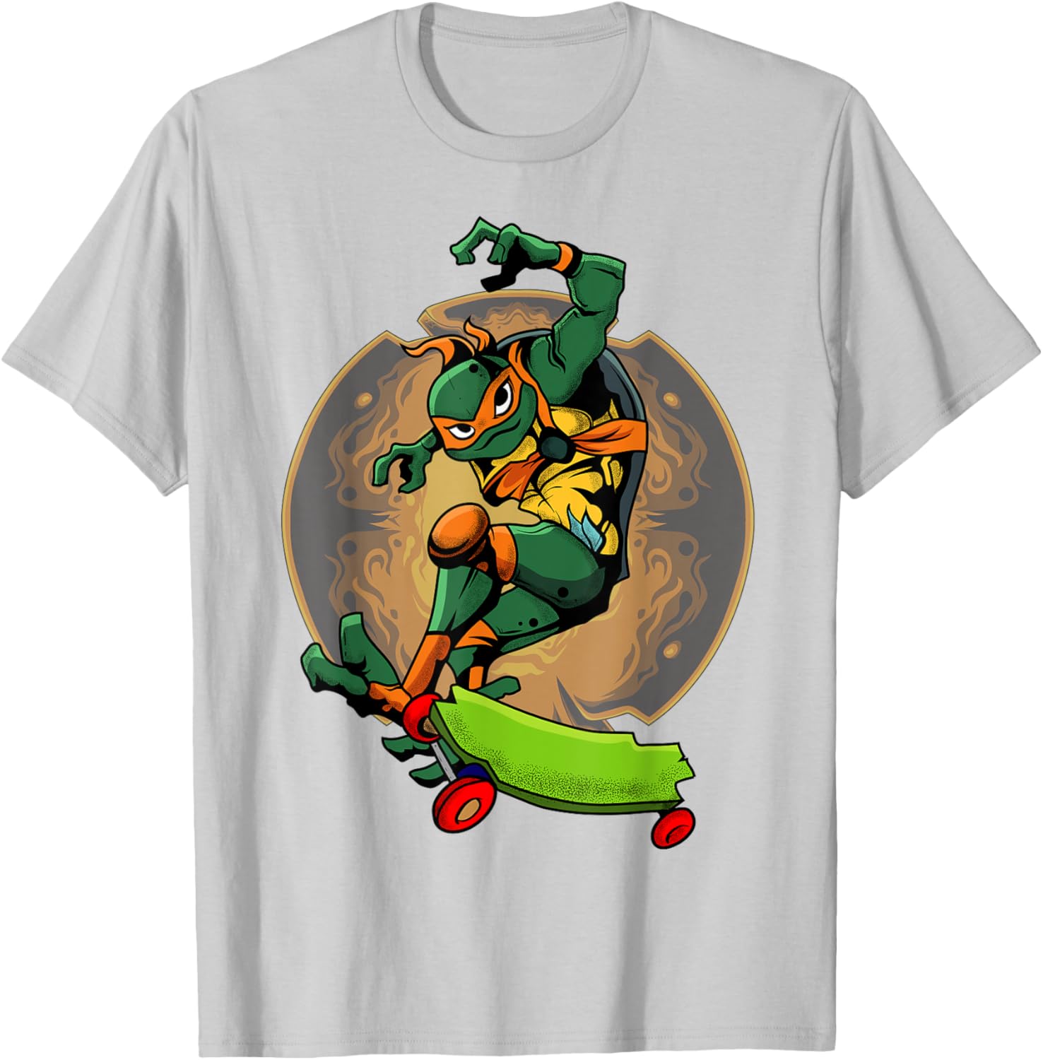 Mademark Teenage Mutant Ninja Turtles Mikey Skateboard T-Shirt for Kids - 10