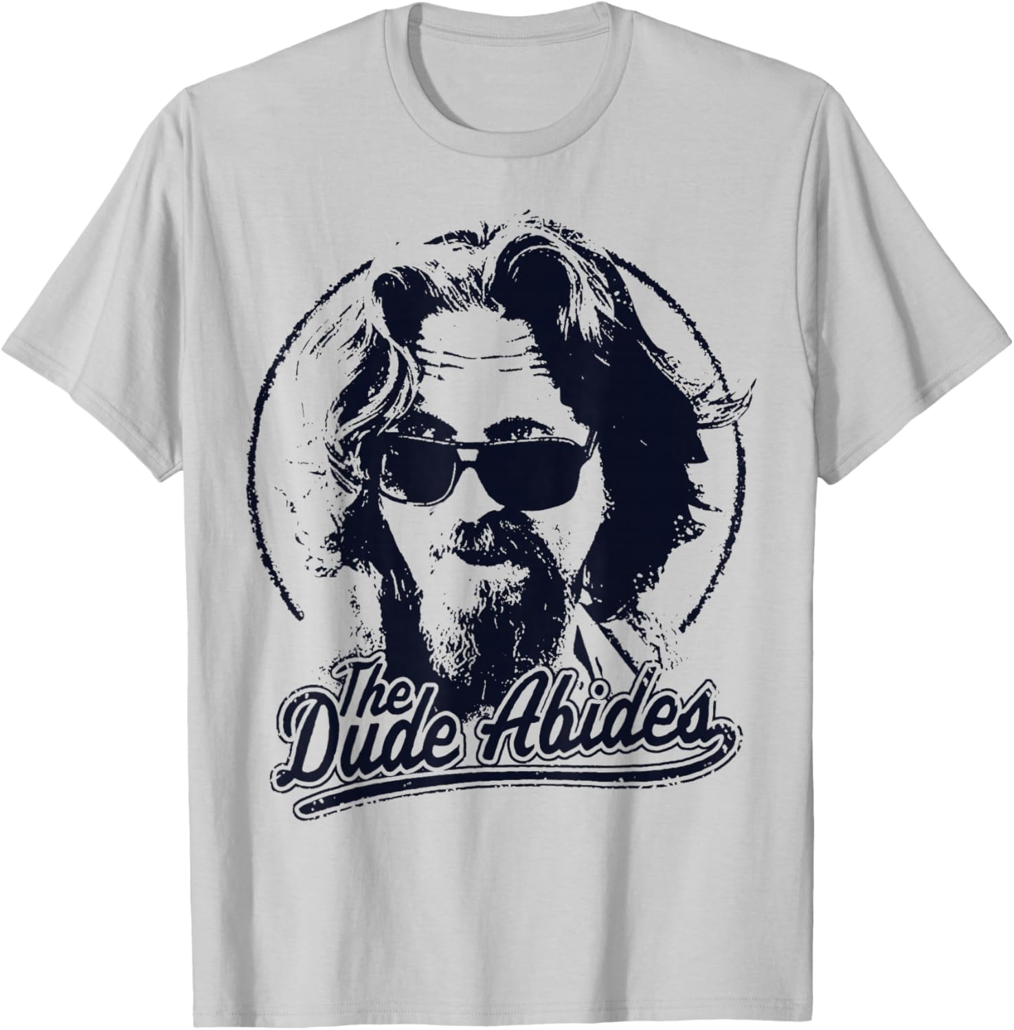 The Big Lebowski Dude Abides Classic Circle Logo T-Shirt for Fans - 6