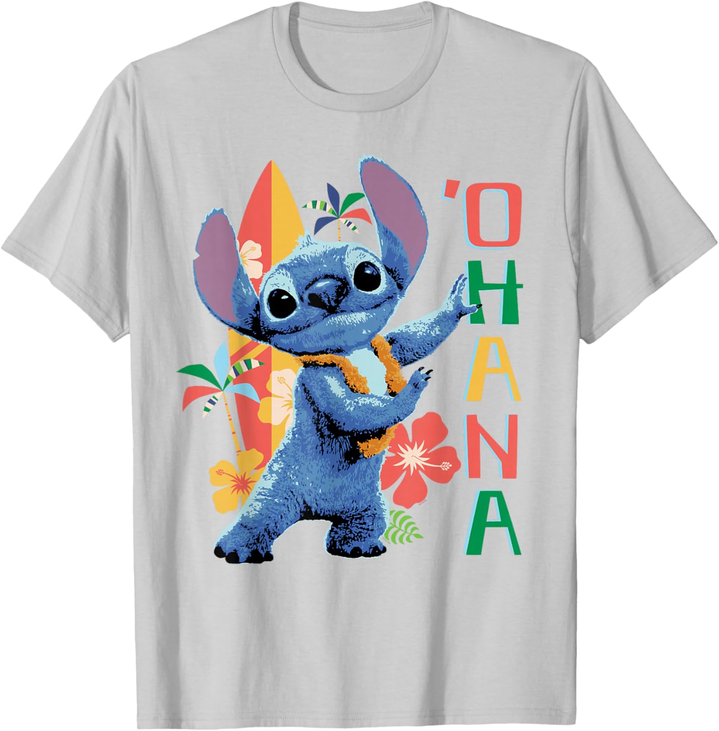 Disney Lilo & Stitch Ohana Hula Beach T-Shirt for Fun Summer Days - 2