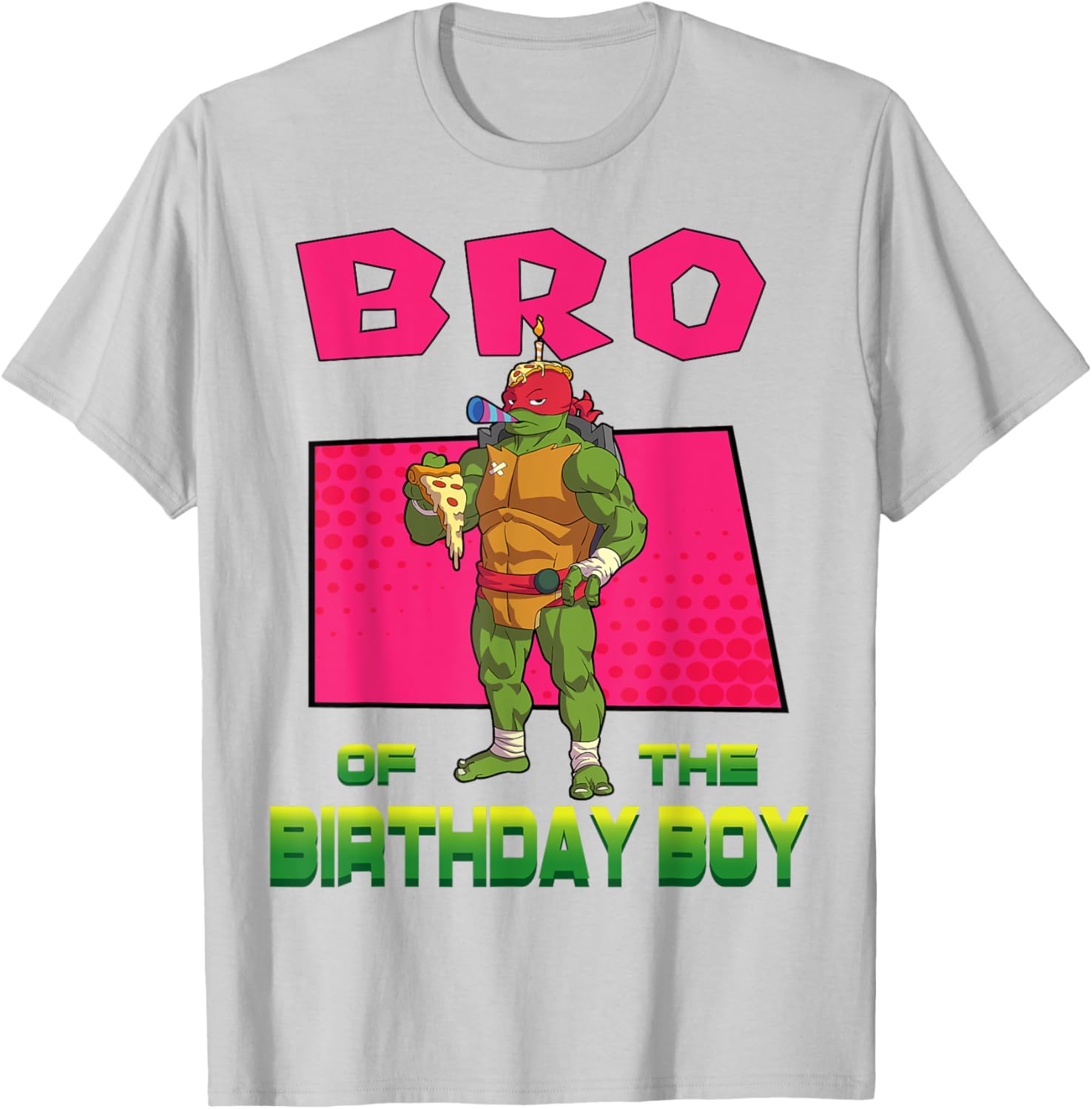 Mademark Teenage Mutant Ninja Turtles Raphael Pizza Party T-Shirt for Kids - 12