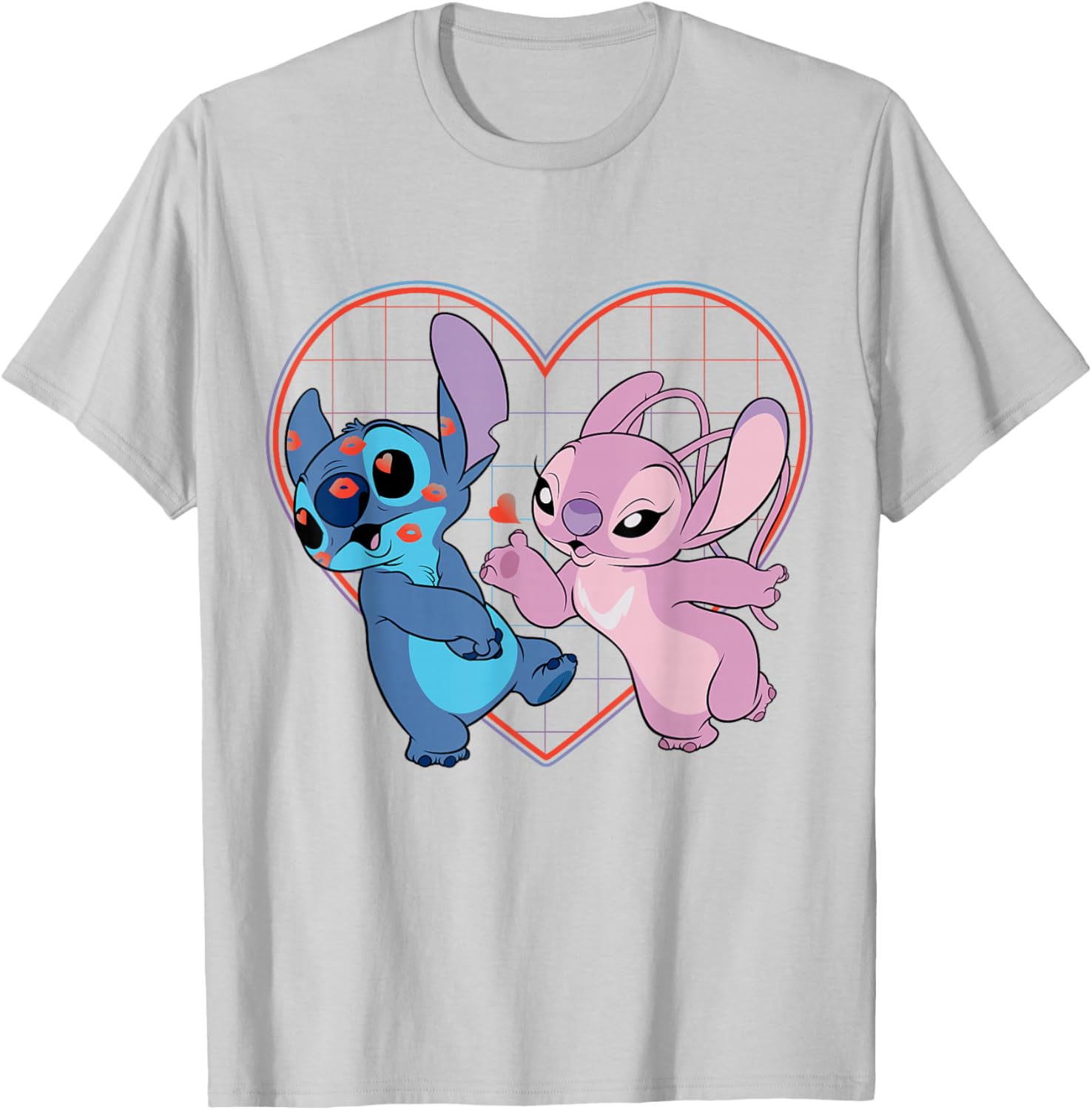 Disney Lilo and Stitch Angel Heart Kisses T-Shirt for Fun Fashion Lovers - 25