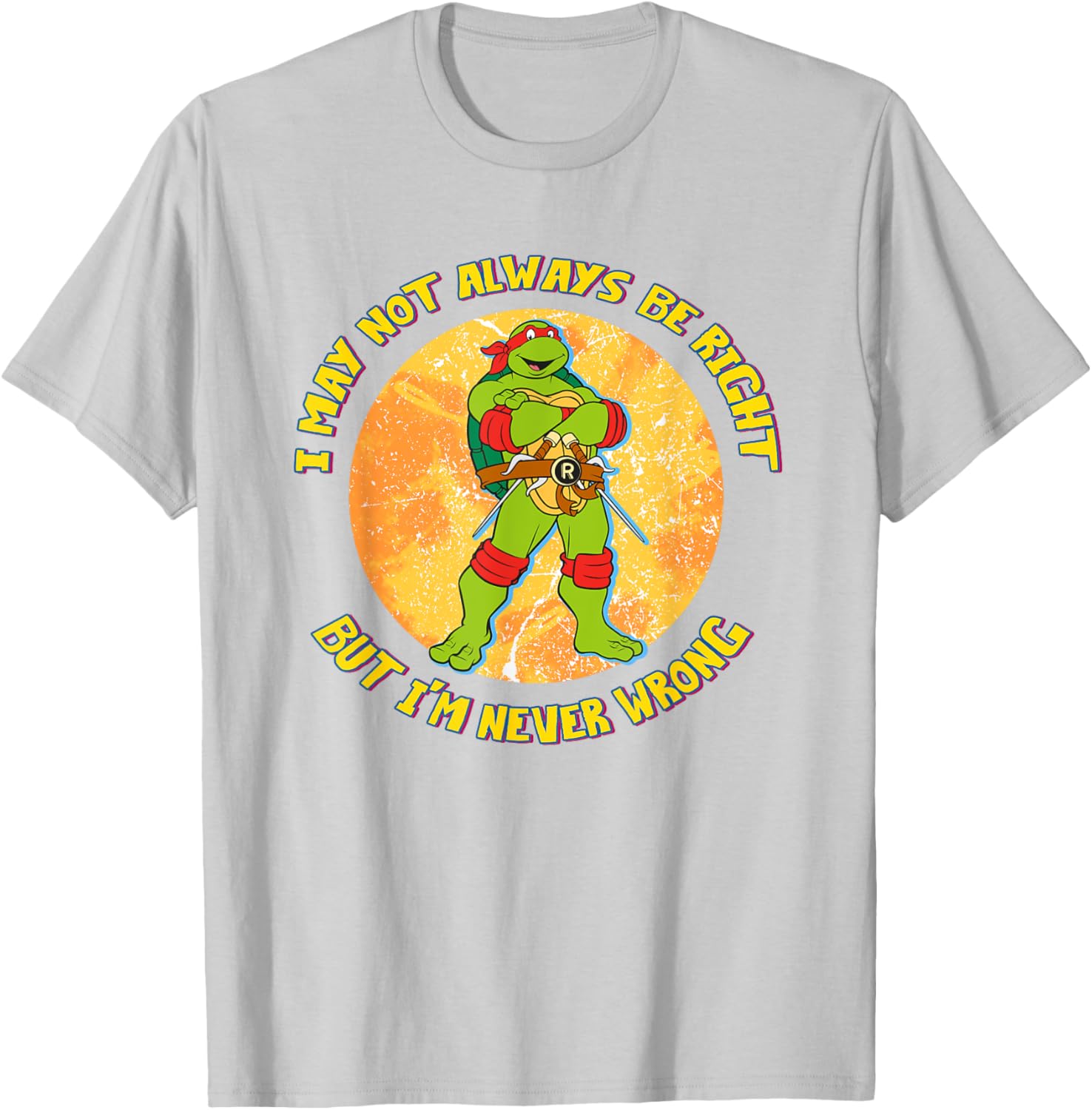 Mademark Teenage Mutant Ninja Turtles Raphael Never Wrong T-Shirt - 3