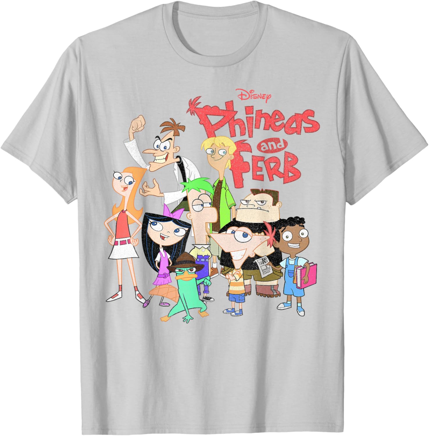 Phineas And Ferb Group Logo T-Shirt for Fun Disney Fans - 11
