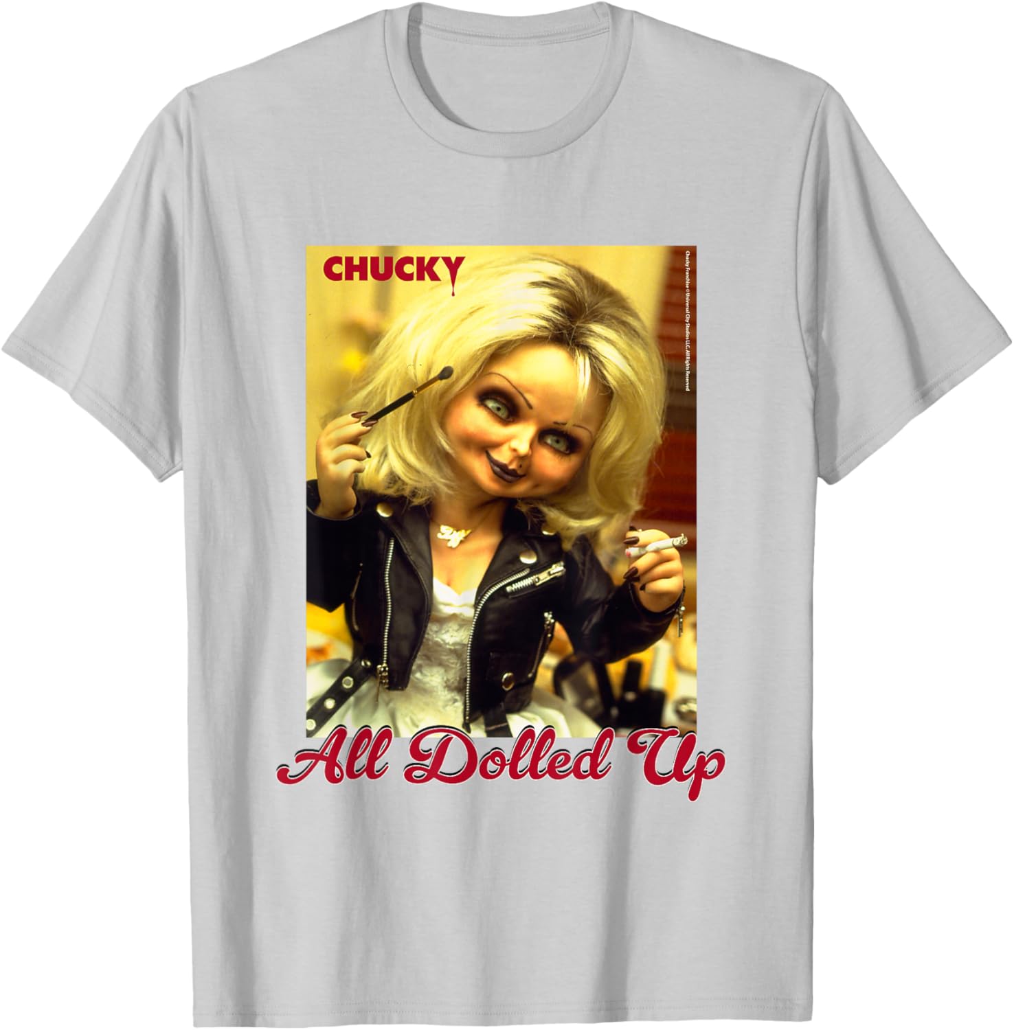 Chucky and Tiffany All Dolled Up T-Shirt for Horror Movie Fans - 21