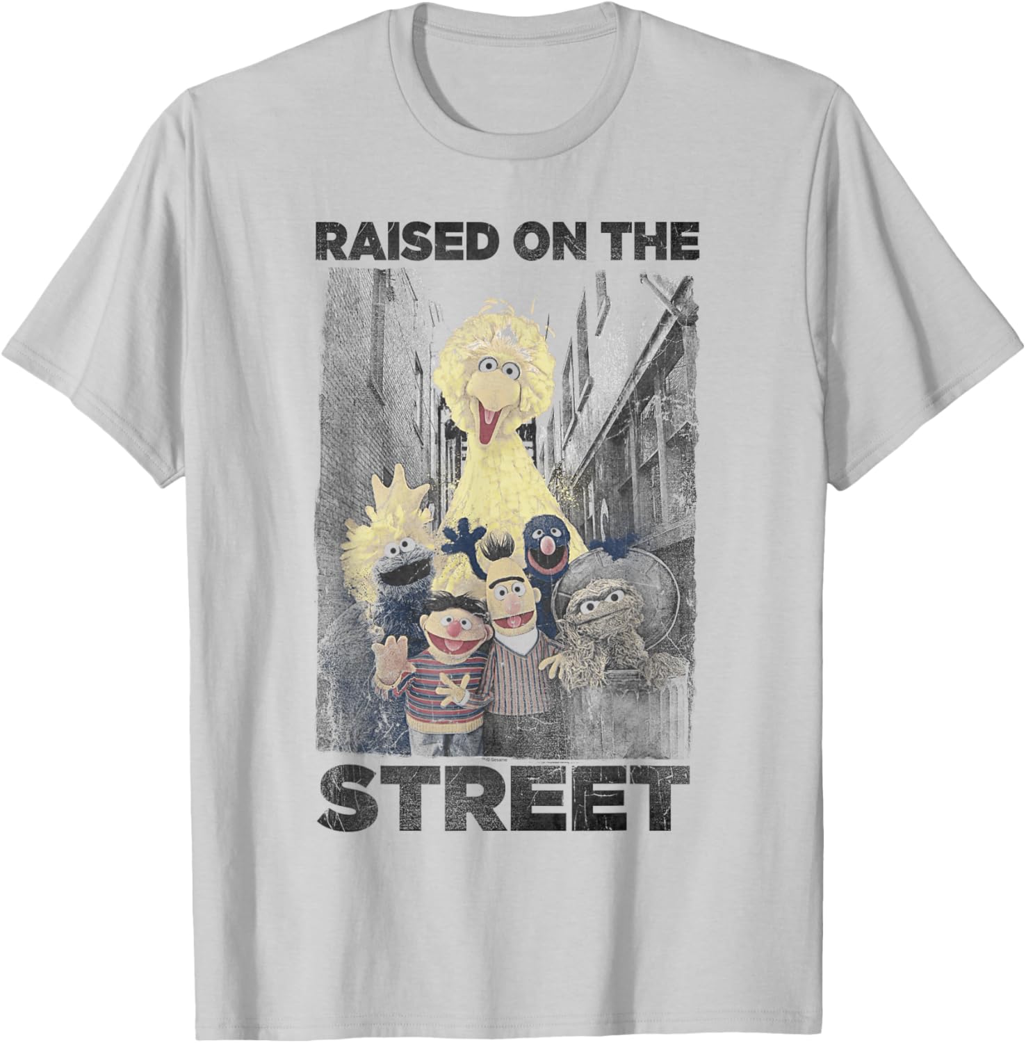 Sesame Street Raised On The Streets T-Shirt for Kids and Adults - 1