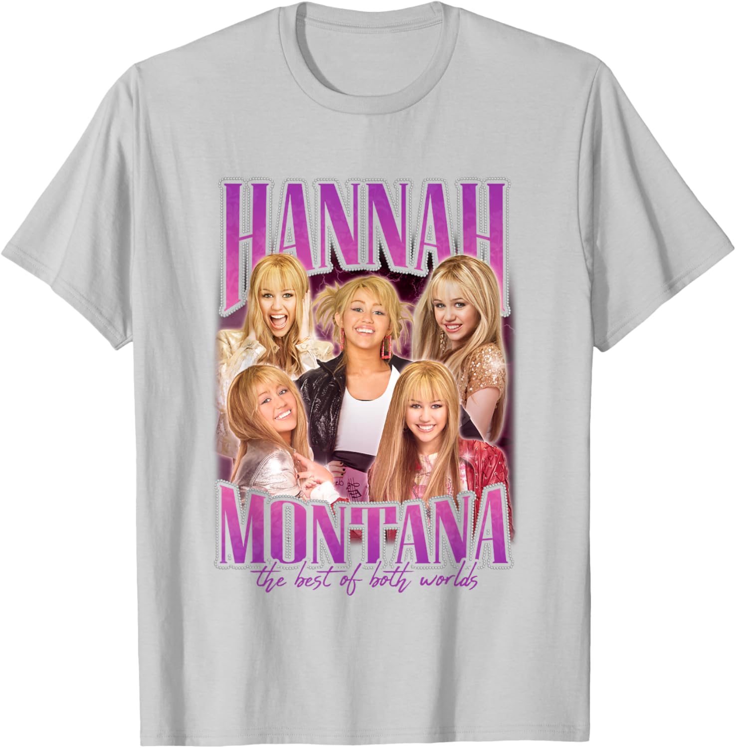 Disney Hannah Montana Popstar Collage T-Shirt for Fans of All Ages - 1