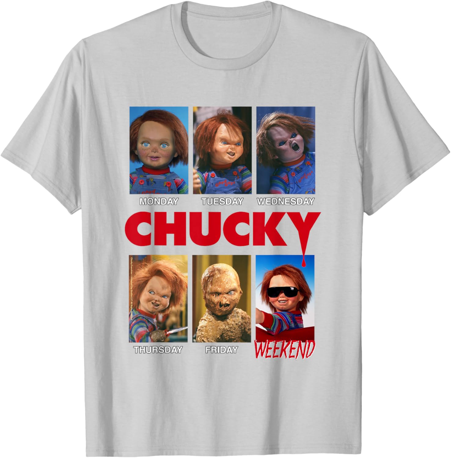 Chucky Days of The Week Moods T-Shirt for Fun Fashion Lovers - 26