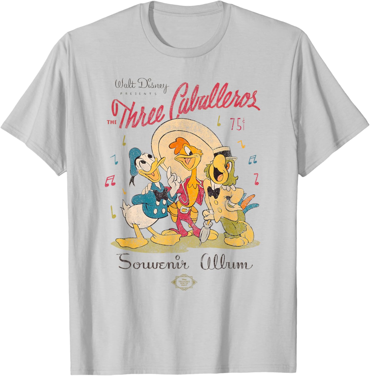 Vintage Disney Three Caballeros Donald Duck Distressed T-Shirt for Fans - 11