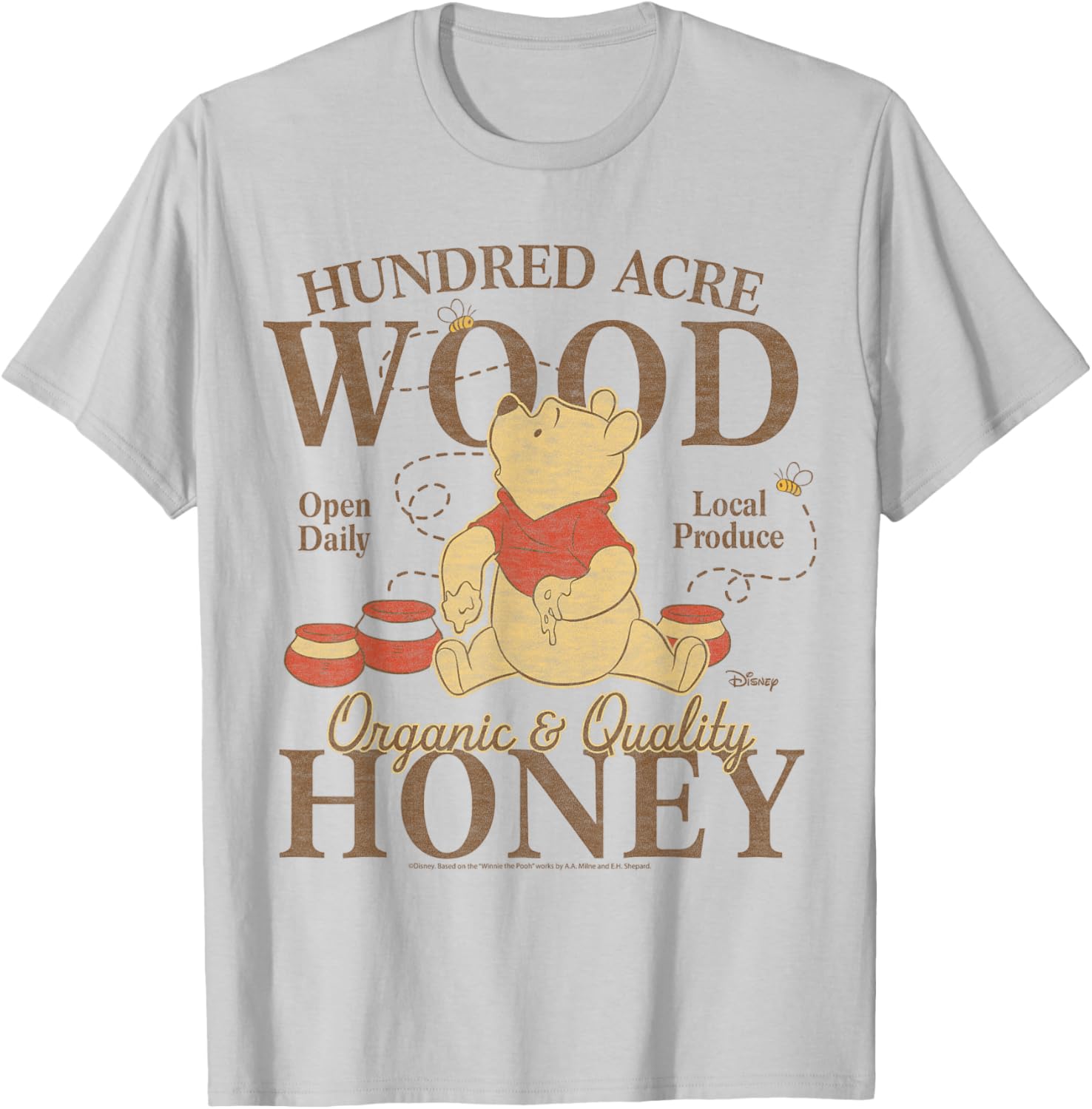 Winnie The Pooh Organic Honey T-Shirt for Kids in Hundred Acre Wood - 11