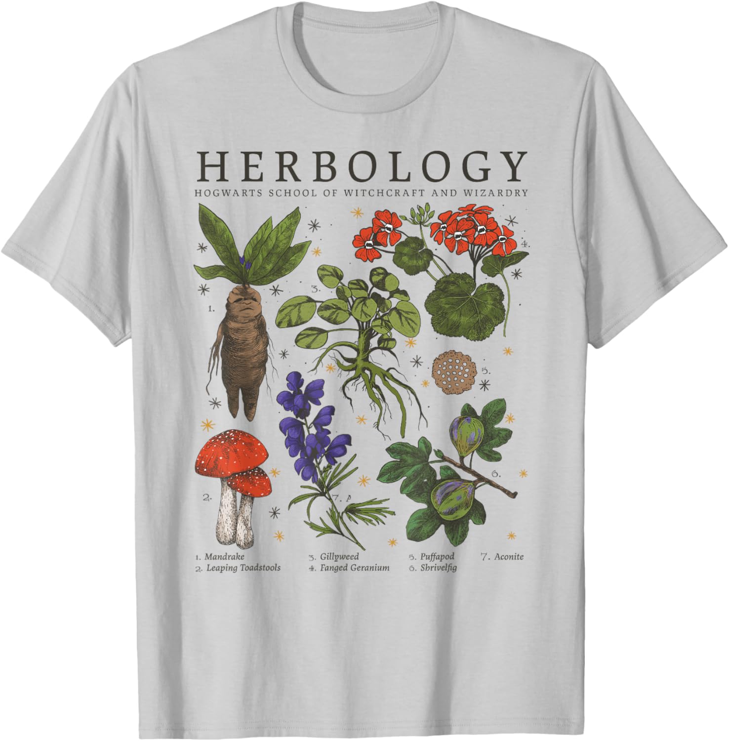 Harry Potter Herbology Vintage Textbook T-Shirt for Plant Lovers - 3
