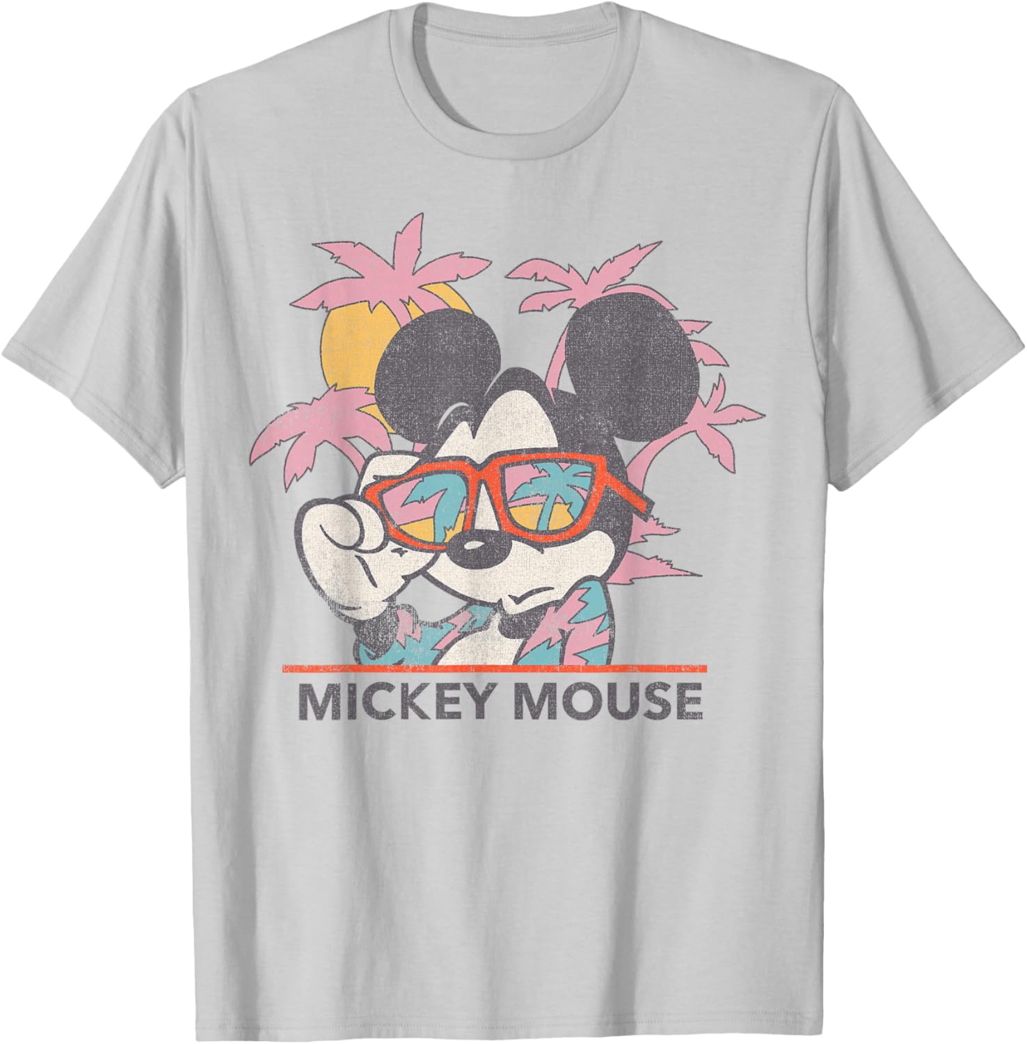 Disney Mickey Mouse Tropical Portrait T-Shirt for Fun Summer Style - 11