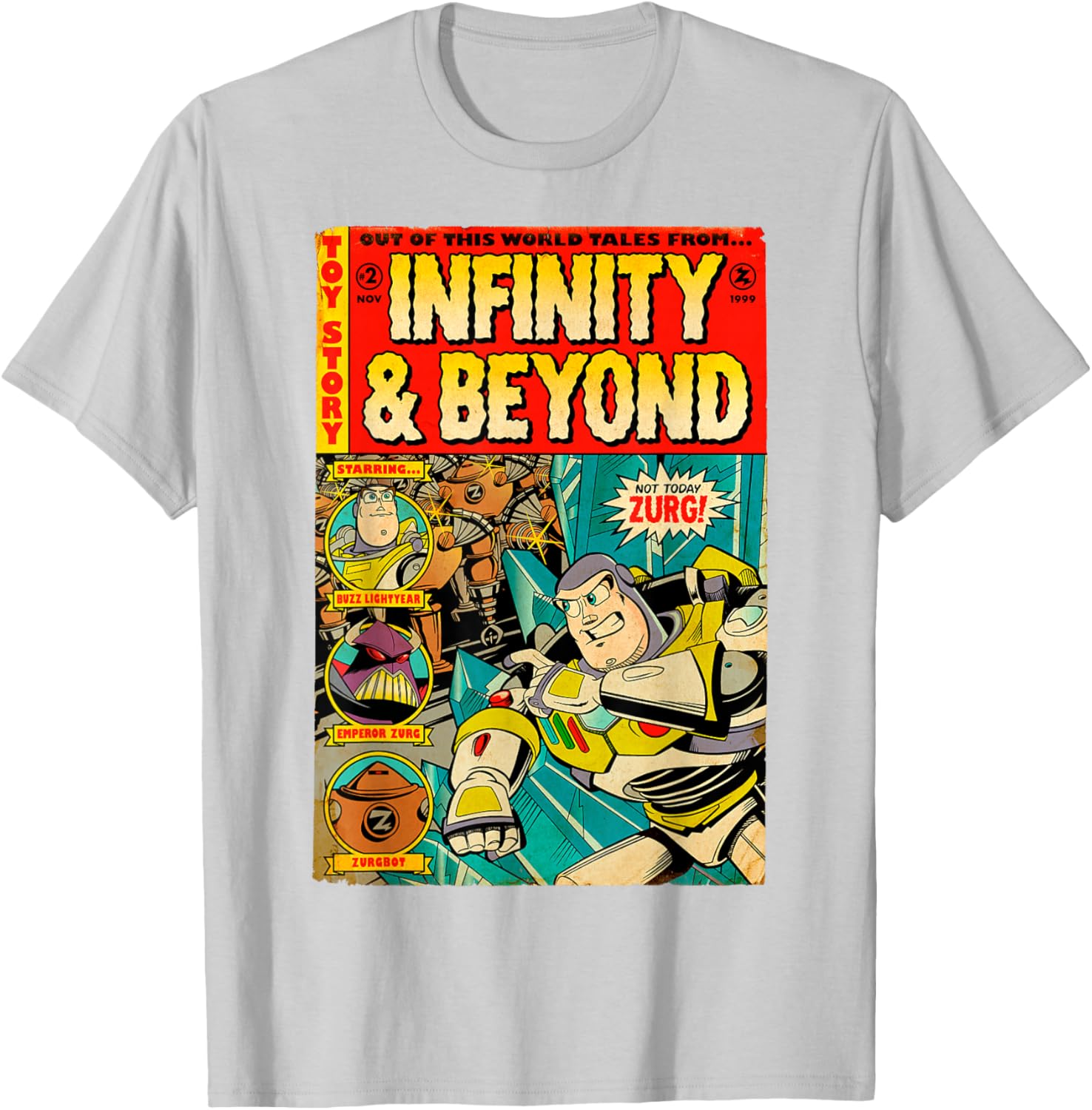 Disney Pixar Toy Story Buzz Lightyear Retro Comic Book T-Shirt for Fans - 8