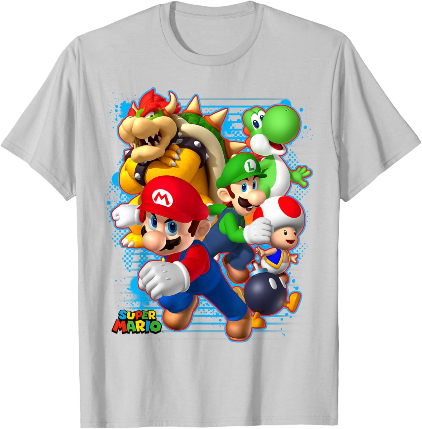 Nintendo Super Mario Luigi Bowser Spray Paint T-Shirt for Gamers - 2
