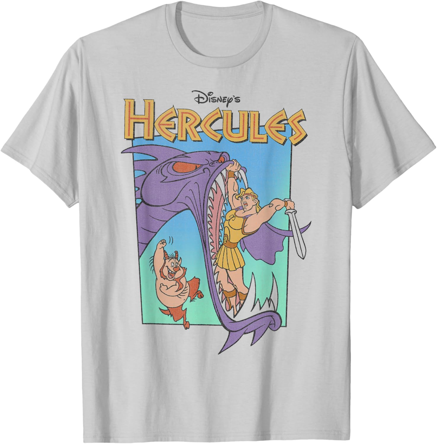 Disney Hercules Hydra Battle Retro T-Shirt Classic Movie Apparel - 9