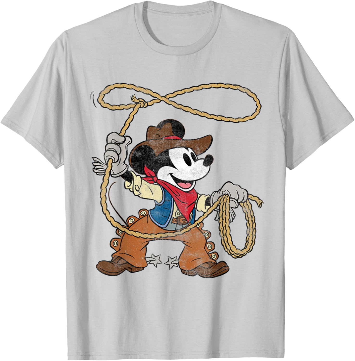 Vintage Mickey Mouse Cowboy T-Shirt for Fun Western Style Fashion - 24