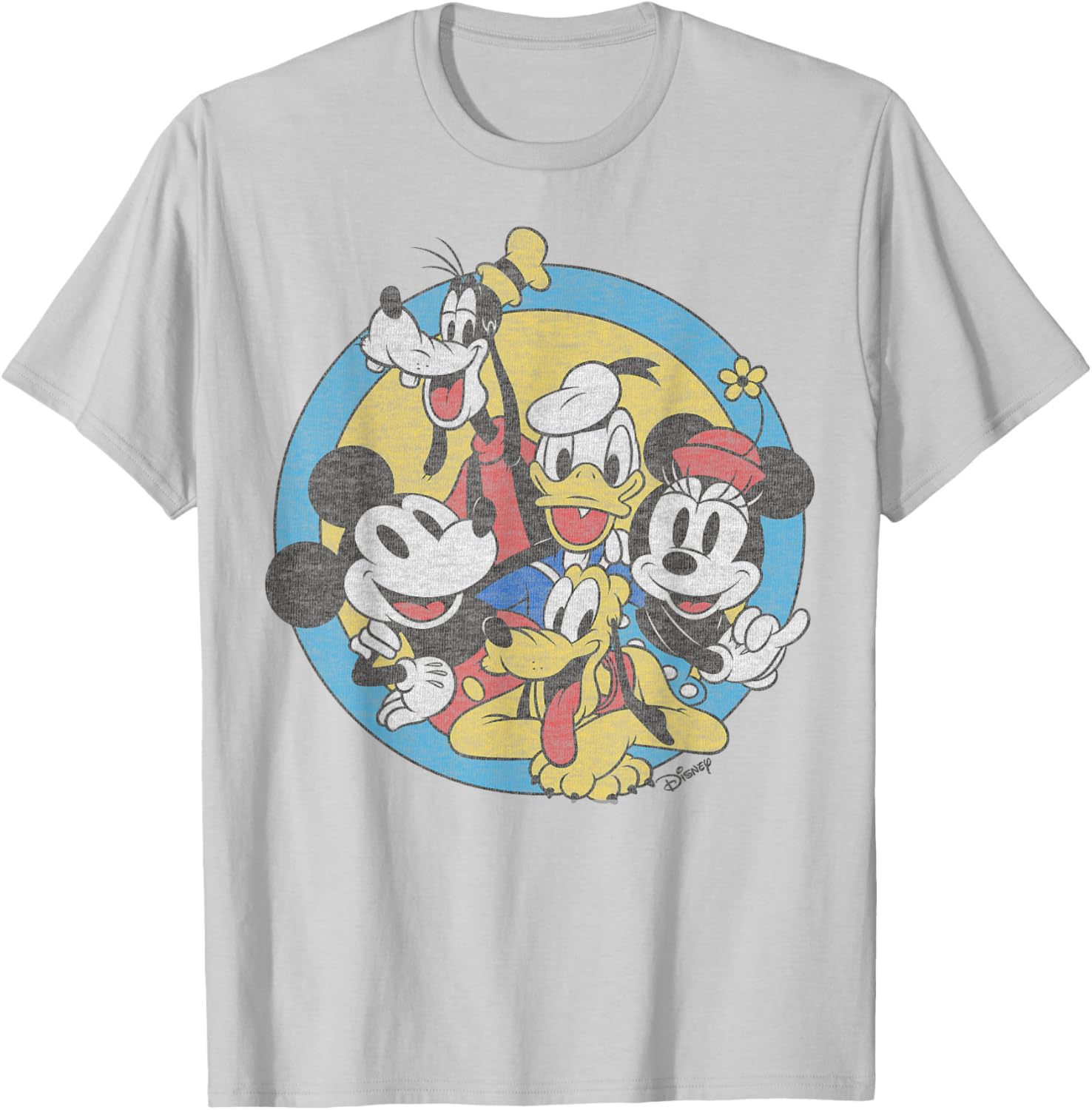 Disney Mickey And Friends Retro T-Shirt Classic Group Shot Apparel - 8