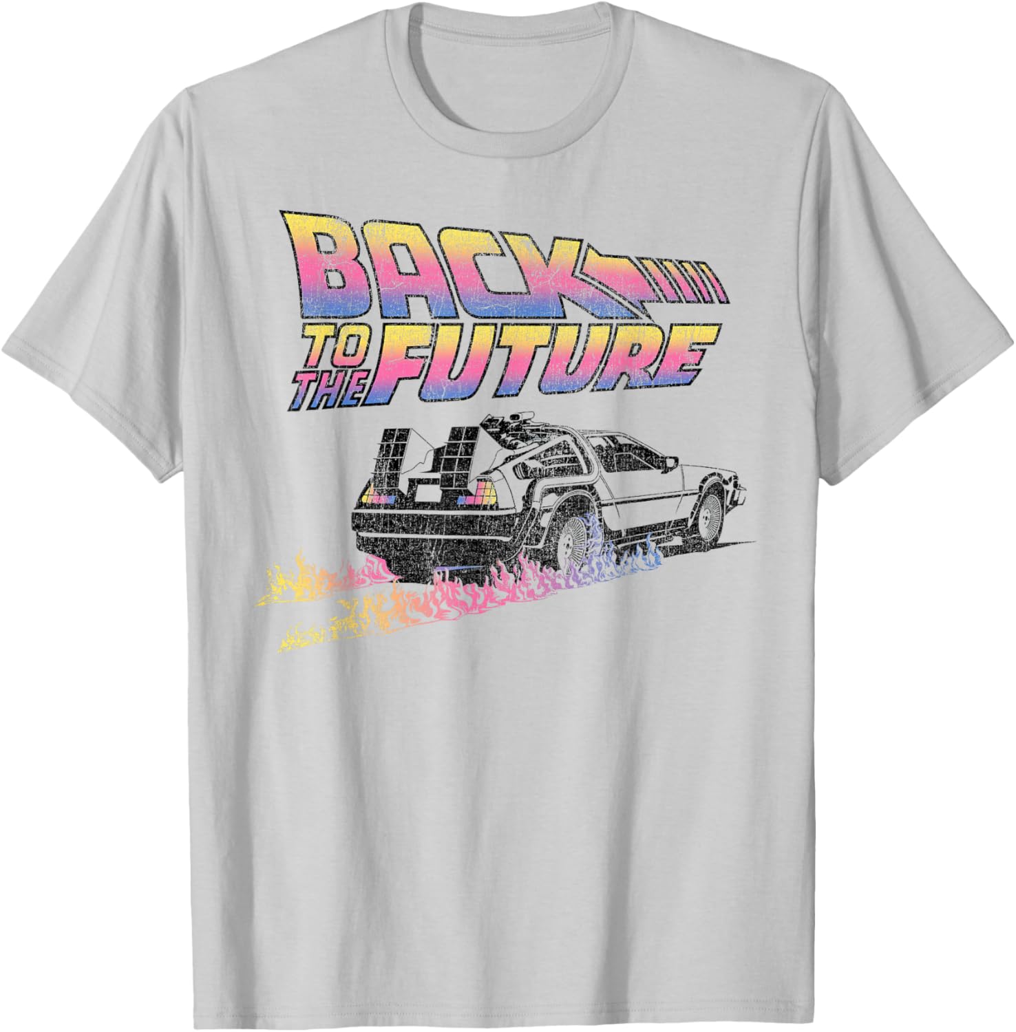 Back To The Future DeLorean Flames Graphic T-Shirt for Fans and Collectors - 3
