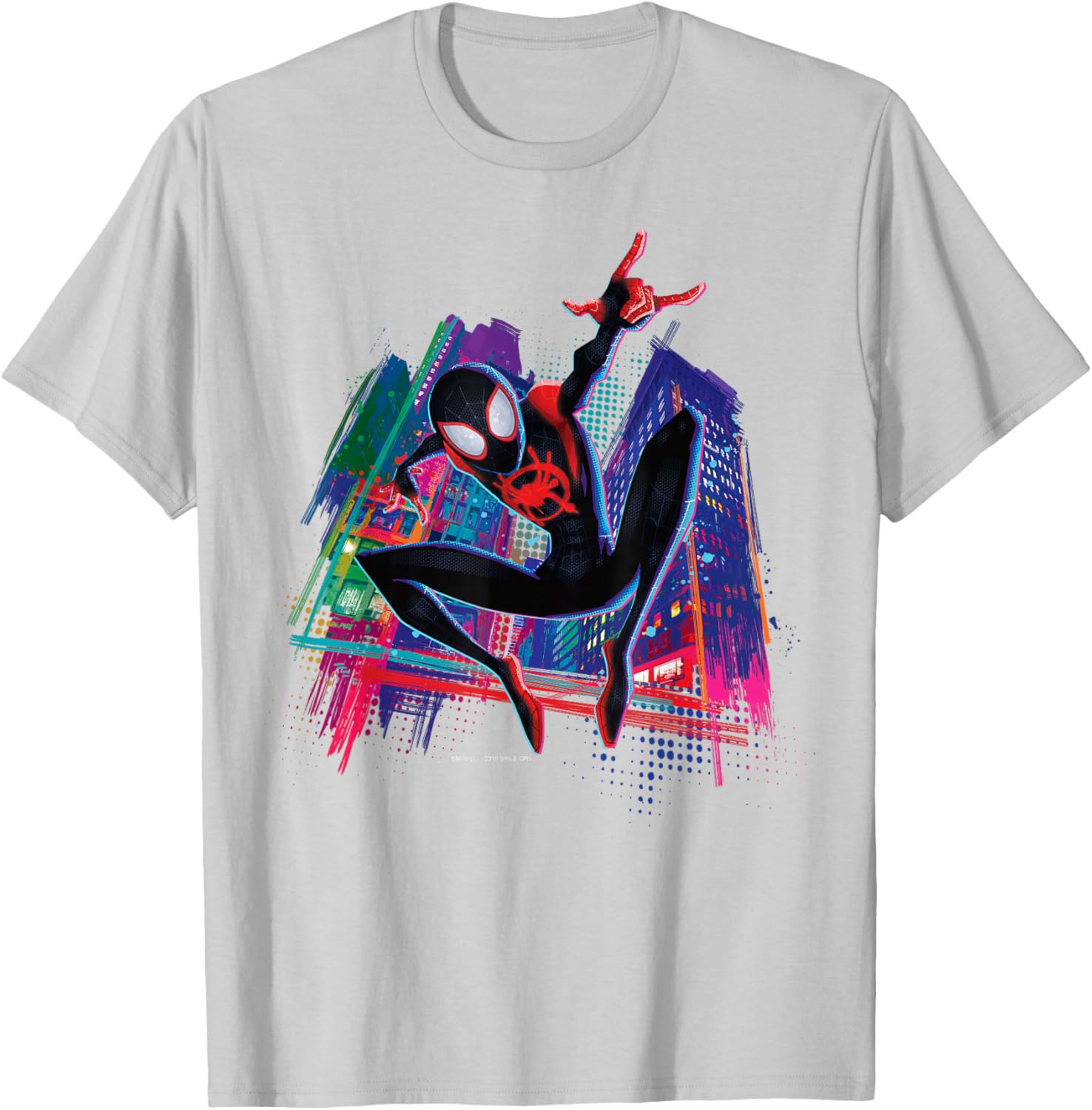 Spider-Man Miles Morales Graffiti City T-Shirt for Stylish Fans - 18