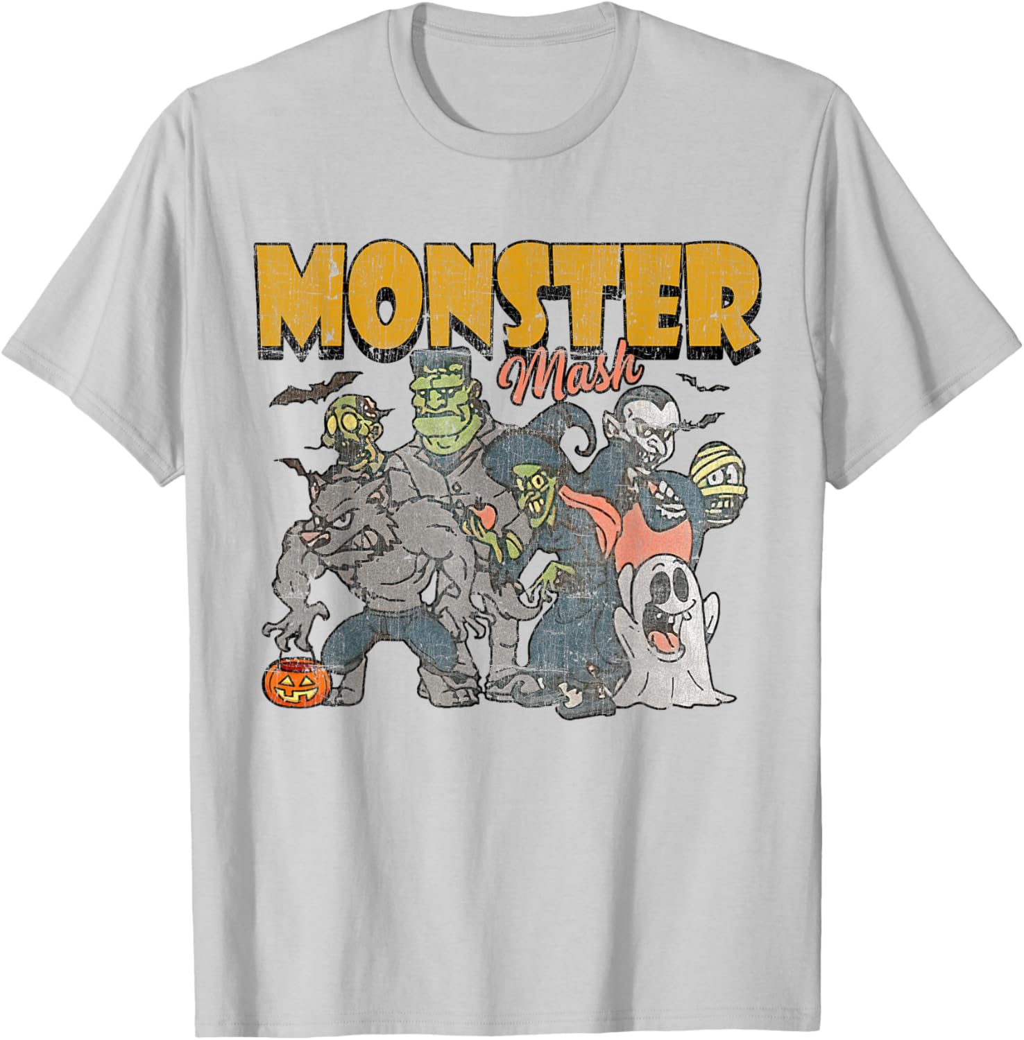 Funny Vintage Ghost Halloween T-Shirt - Monster Mash Design for Spooky Fun - 27