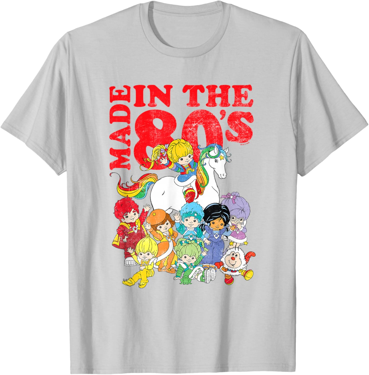 Rainbow Brite Vintage Distressed T-Shirt 80s Group Shot for Fans - 9