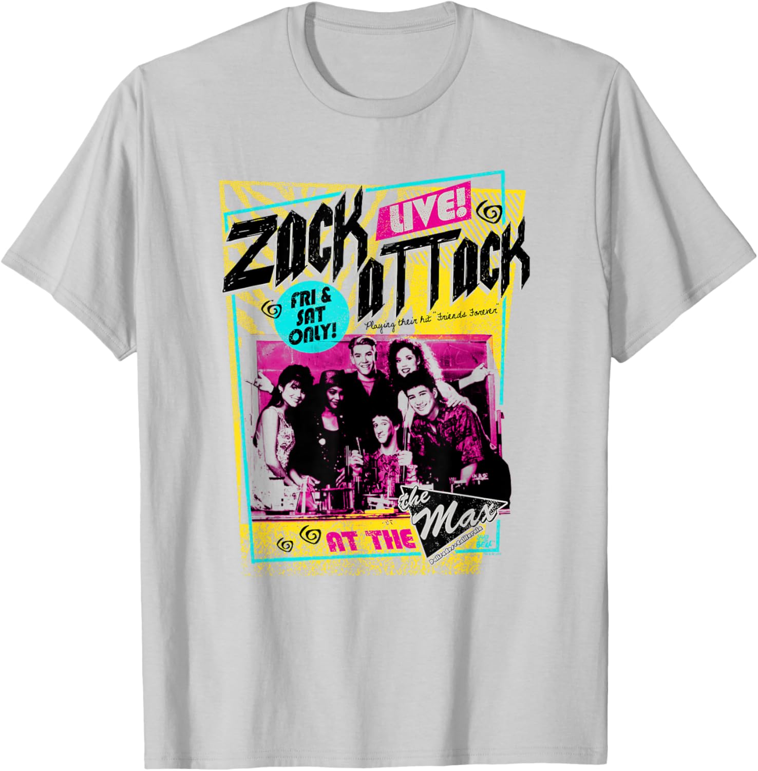 Saved By The Bell Zack Attack Live Tee - Fun Retro Graphic Shirt - 7