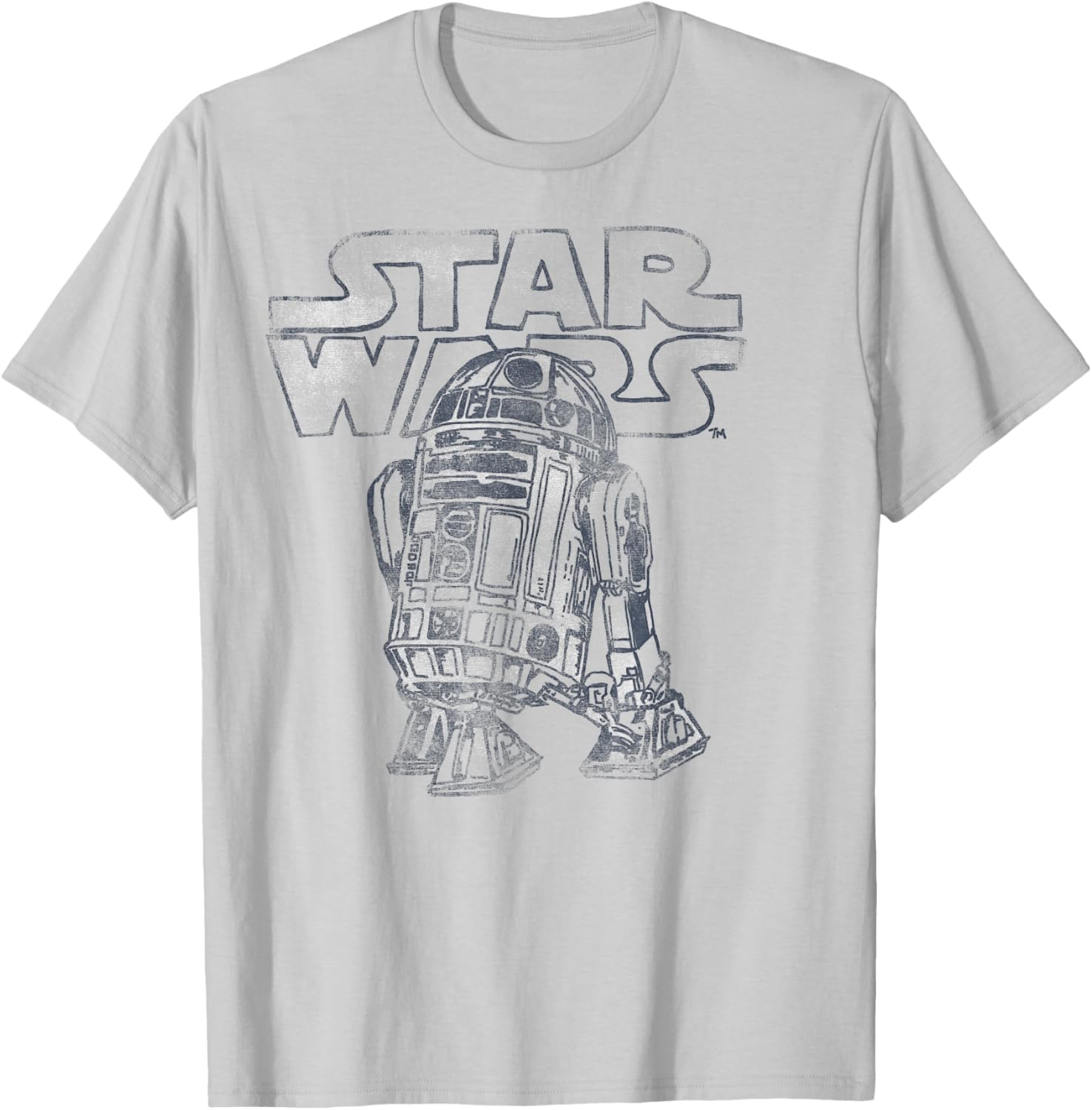 Vintage R2-D2 Distressed T-Shirt for Star Wars Fans - C2 Disney+ Style - 3