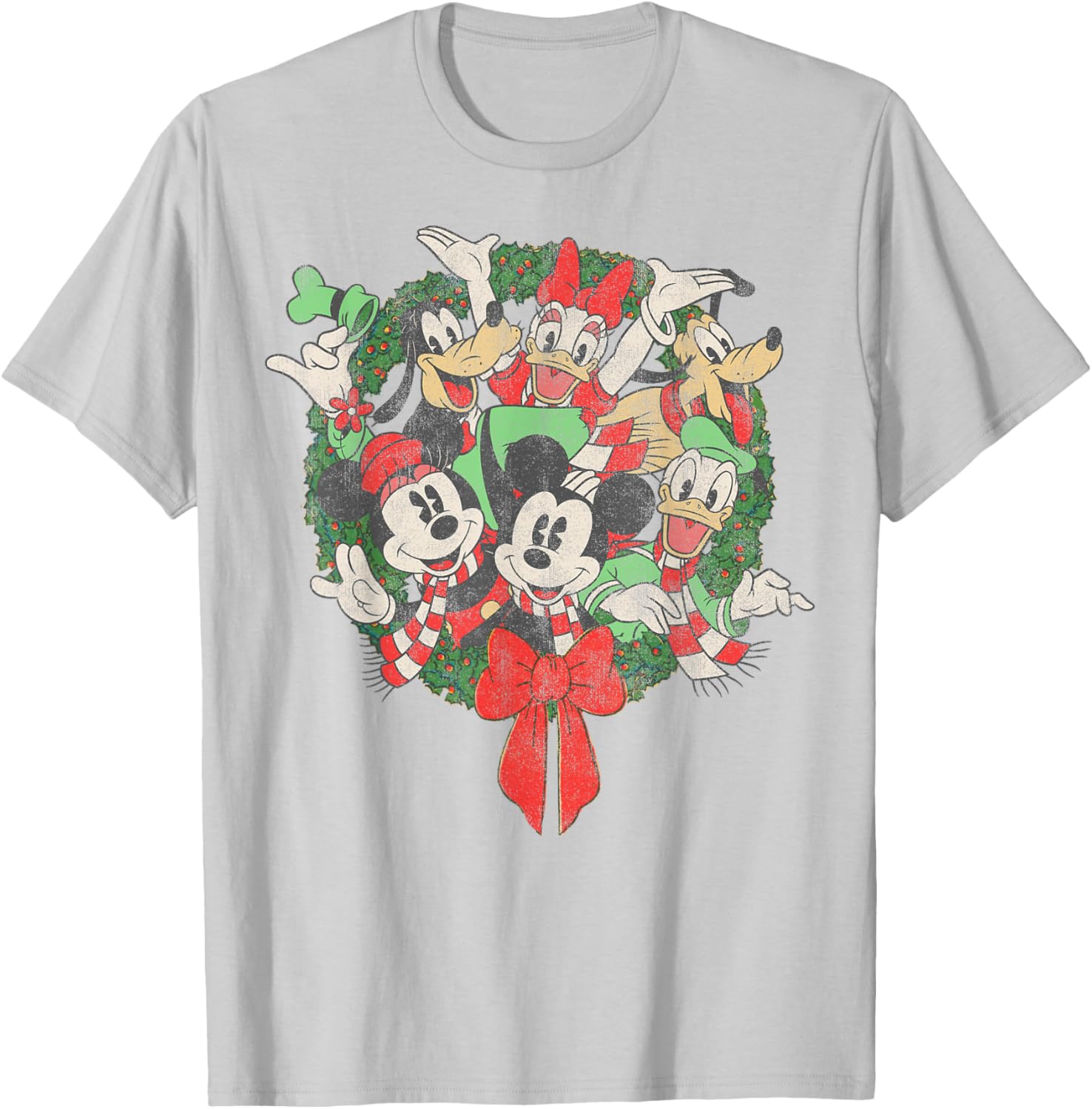 Disney Christmas Wreath T-Shirt for Festive Family Gatherings - 6