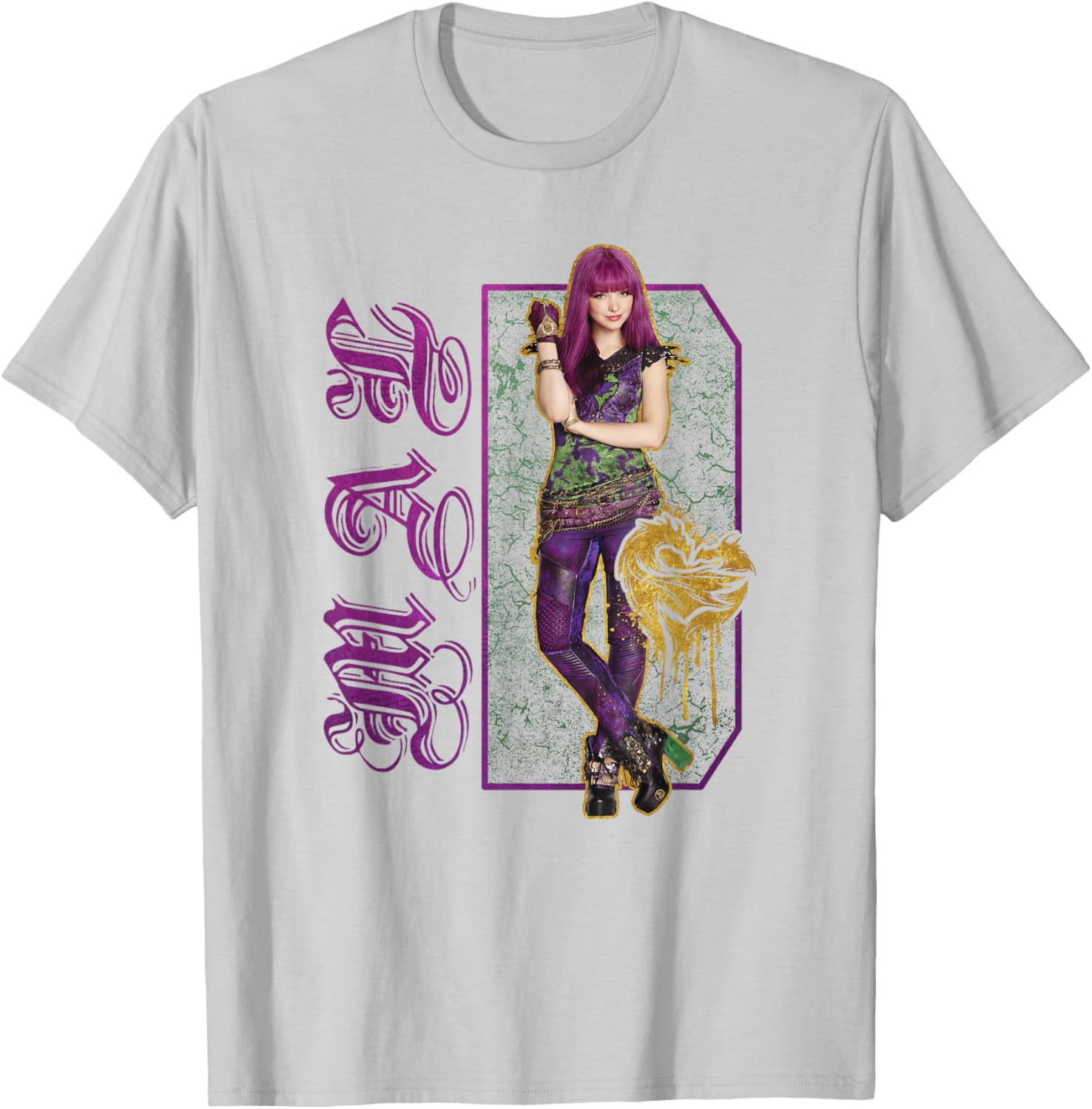 Disney Descendants 2 Mal Paint Drip T-Shirt for Kids and Teens - 6