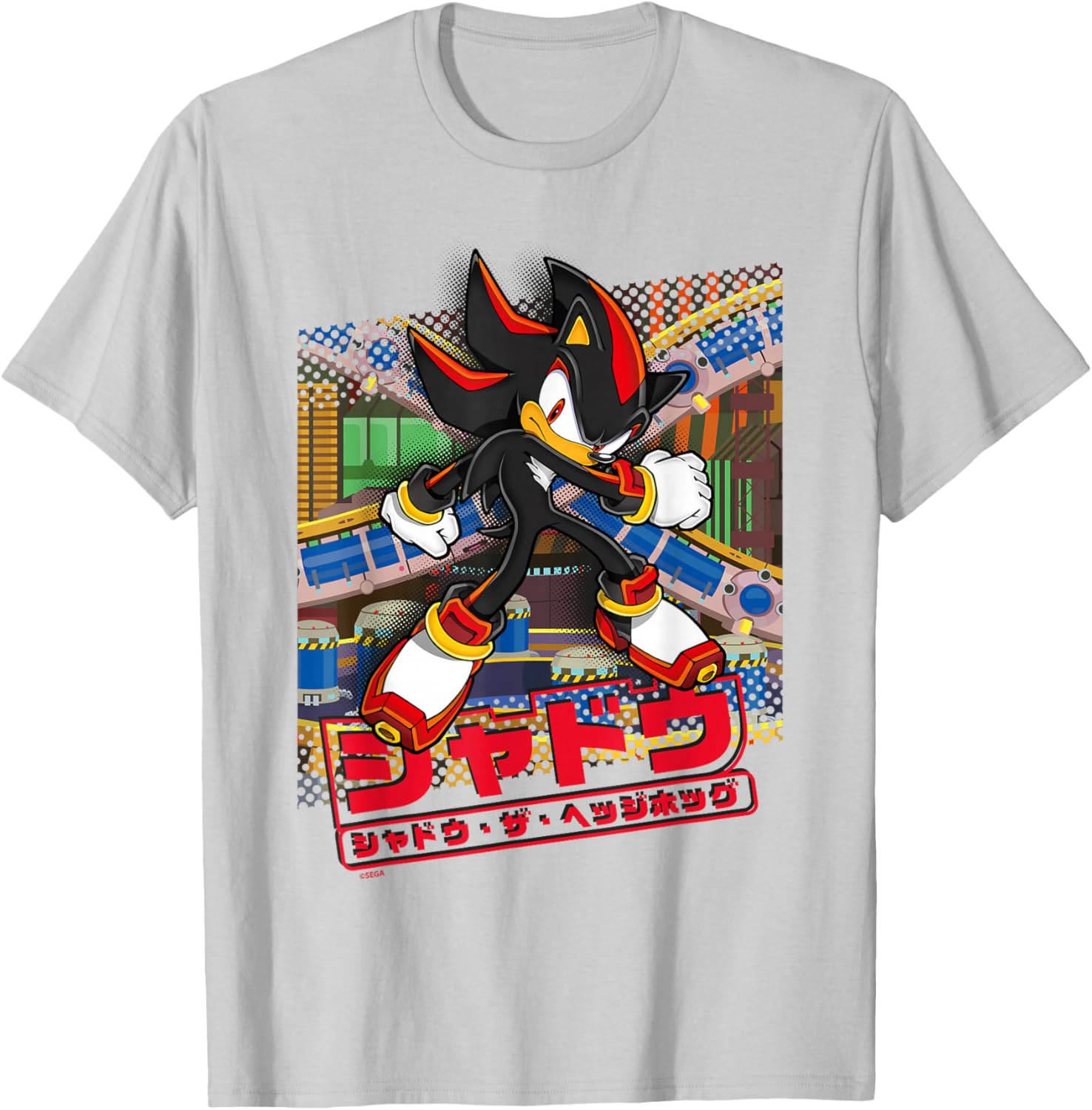 Sonic the Hedgehog Shadow T-Shirt Japanese Logo Fun Graphic Tee - 8