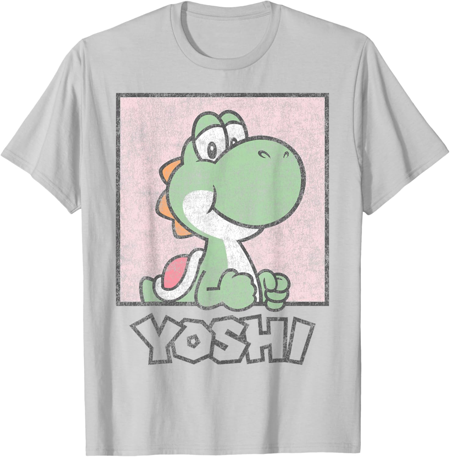 Super Mario Yoshi Pastel Pink Portrait T-Shirt for Fun Casual Style - 6