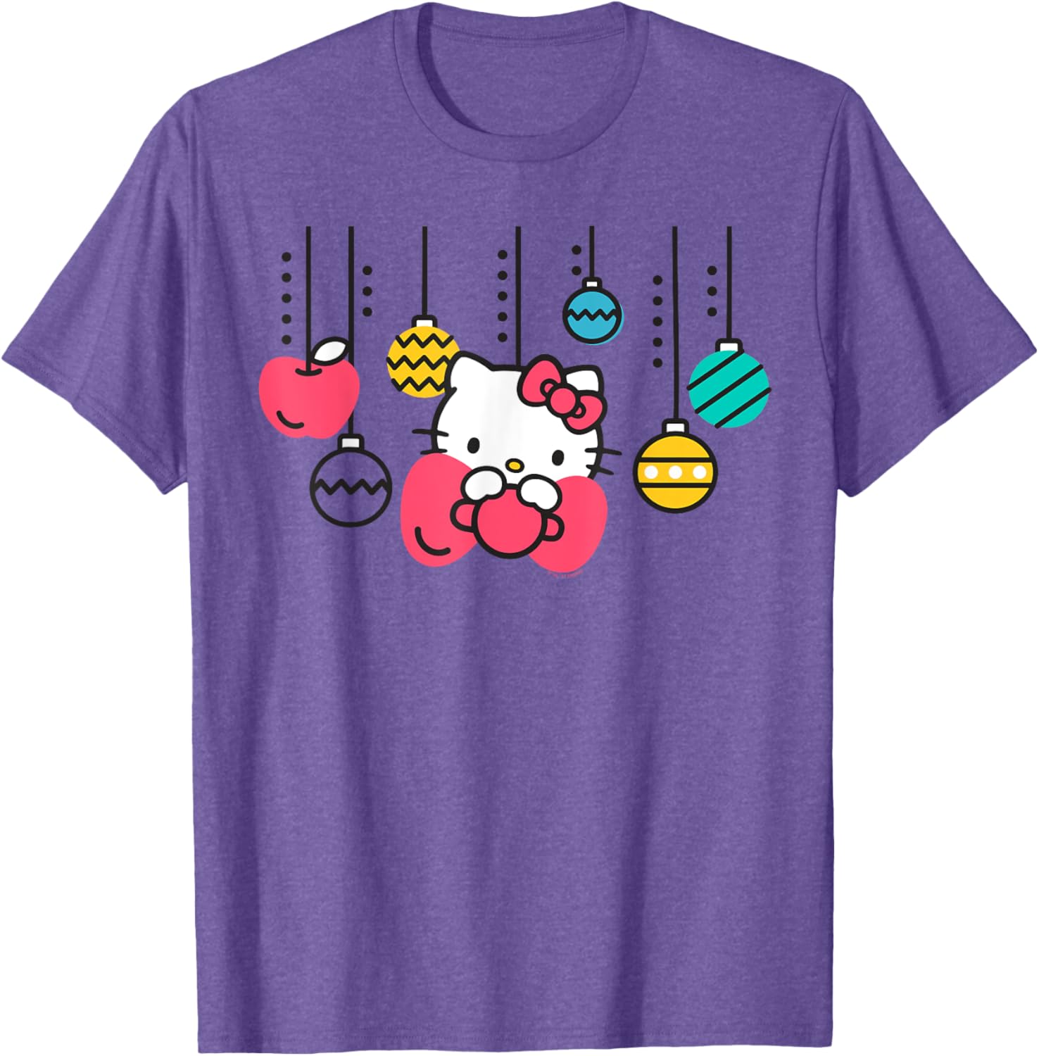 Adorable Hello Kitty Christmas Ornament T-Shirt for Holiday Cheer - 11