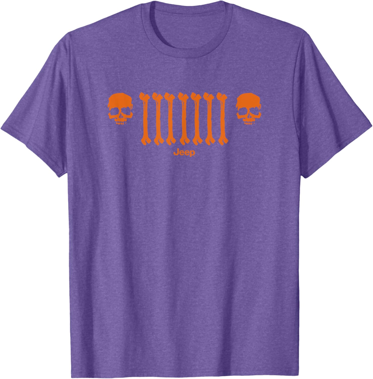 Jeep Bone Grille Orange T-Shirt for Outdoor Enthusiasts and Jeep Lovers - 3