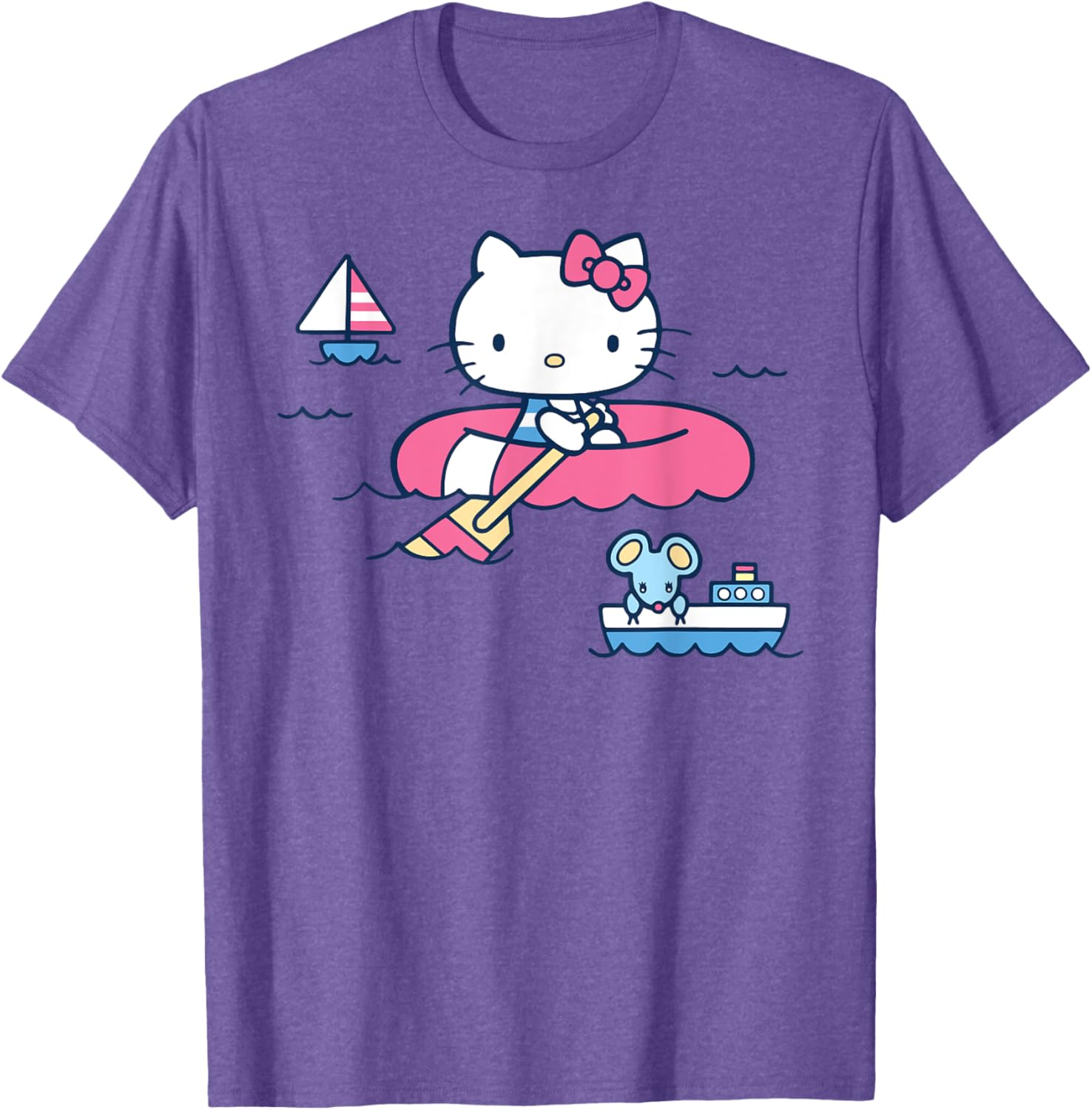 Hello Kitty Summer Boat T-Shirt for All Ages - Fun & Stylish Apparel - 1