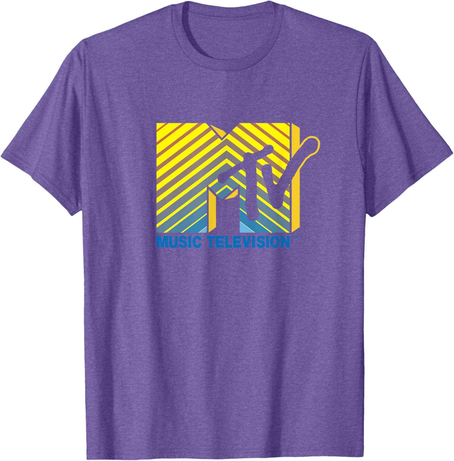 Mademark x MTV Official Logo T-Shirt Blue to Yellow Stylish Design - 17