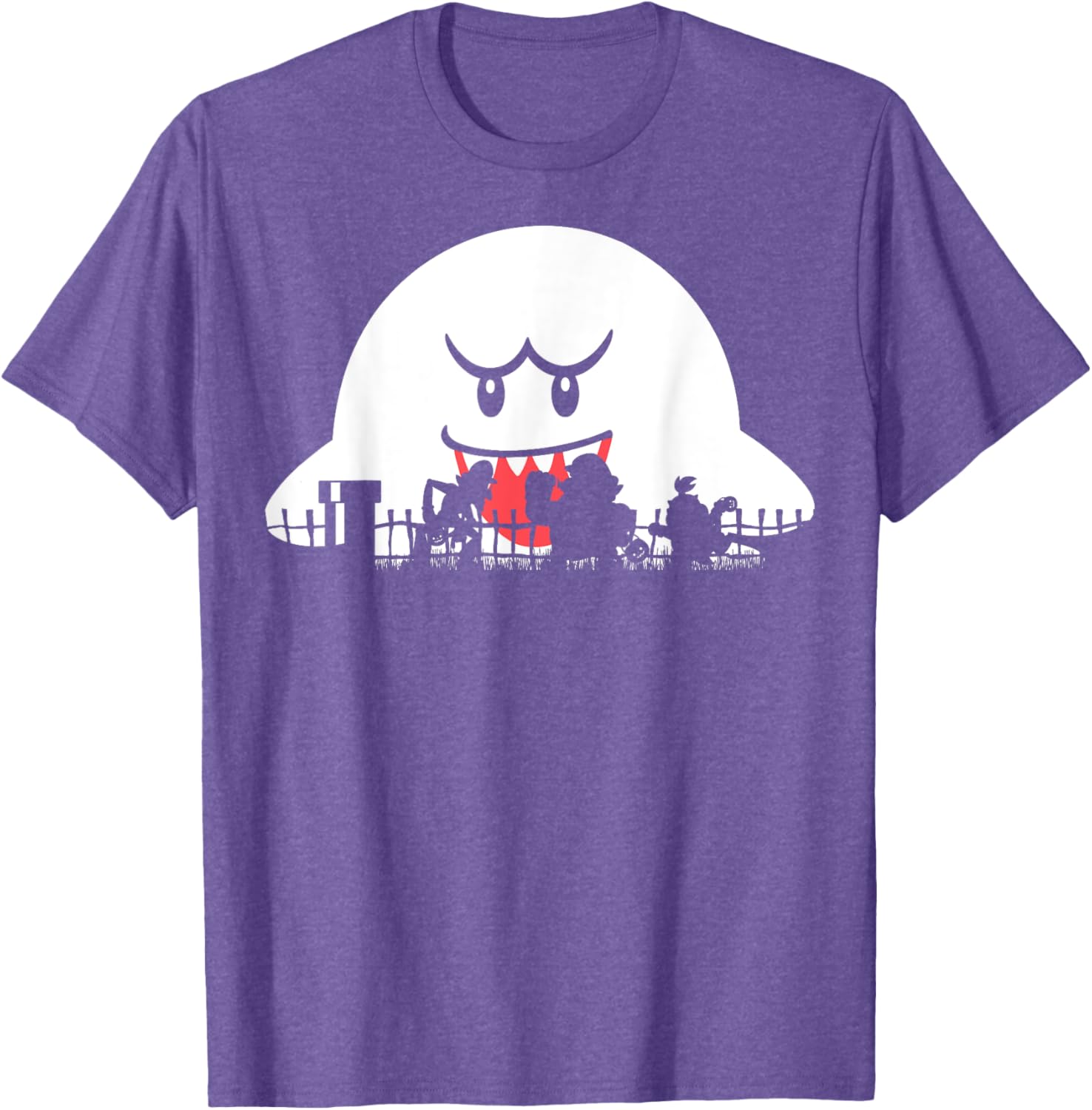 Super Mario Boo Halloween Silhouette T-Shirt for Fun Trick or Treats - 5