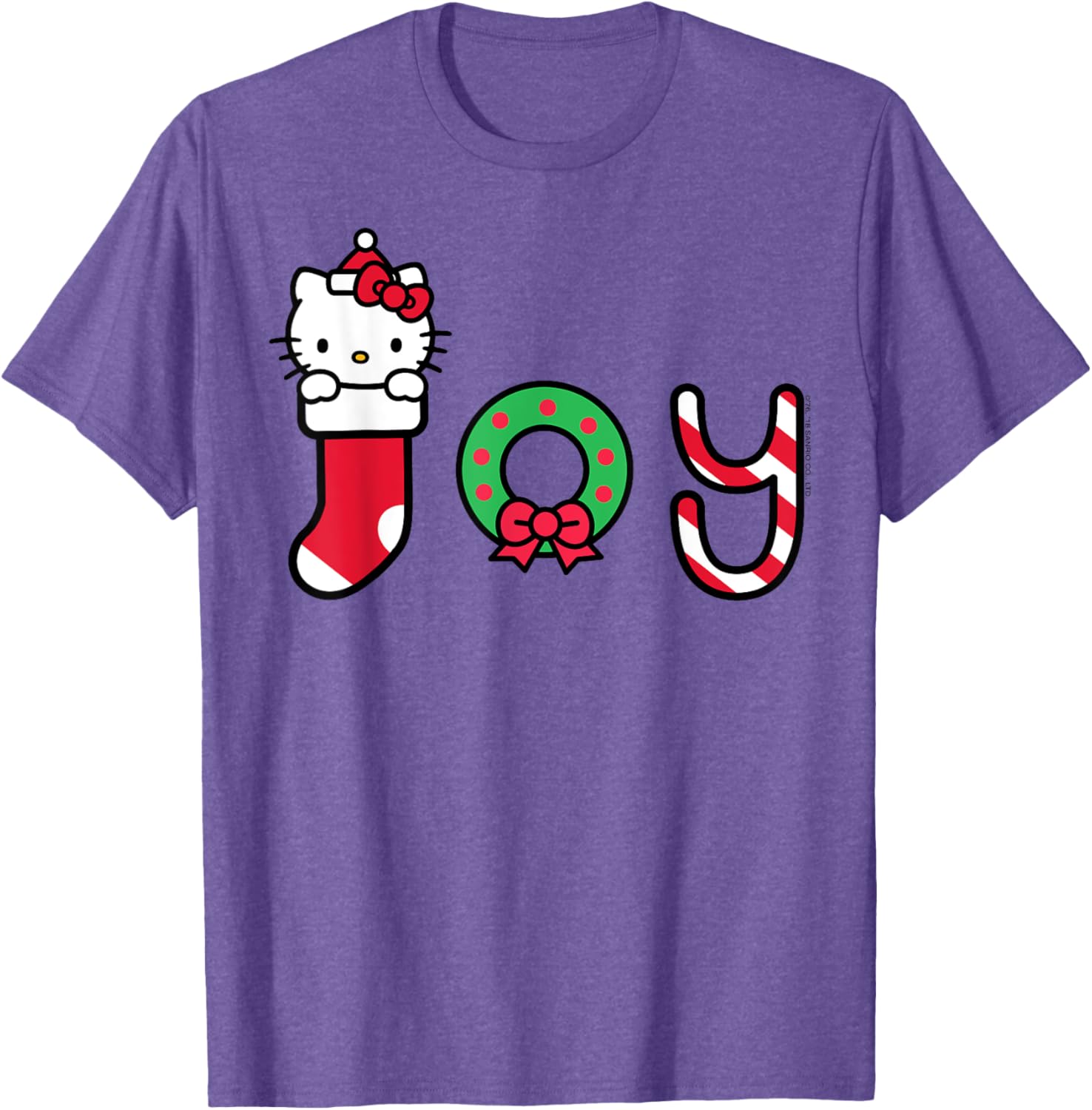 Hello Kitty Christmas Joy Tee Shirt for Kids and Adults - Festive Holiday Wearing - 9
