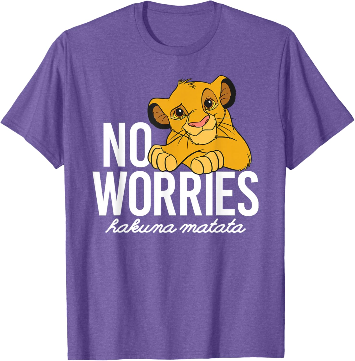 Disney Lion King Simba No Worries T-Shirt for Kids and Adults - 4