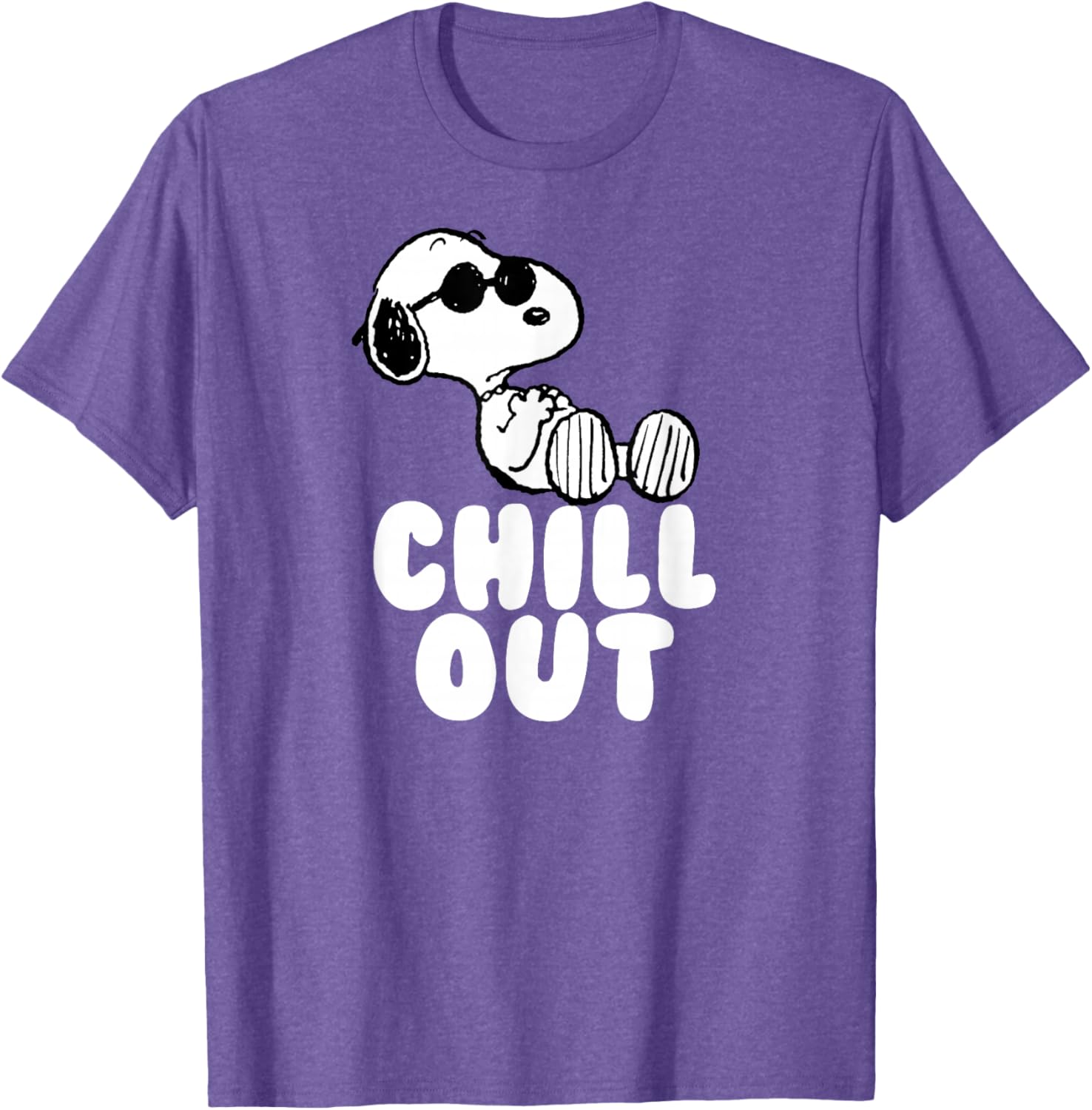 Peanuts Snoopy Chill Out Crew Neck T-Shirt in Blue for Relaxed Style - 8