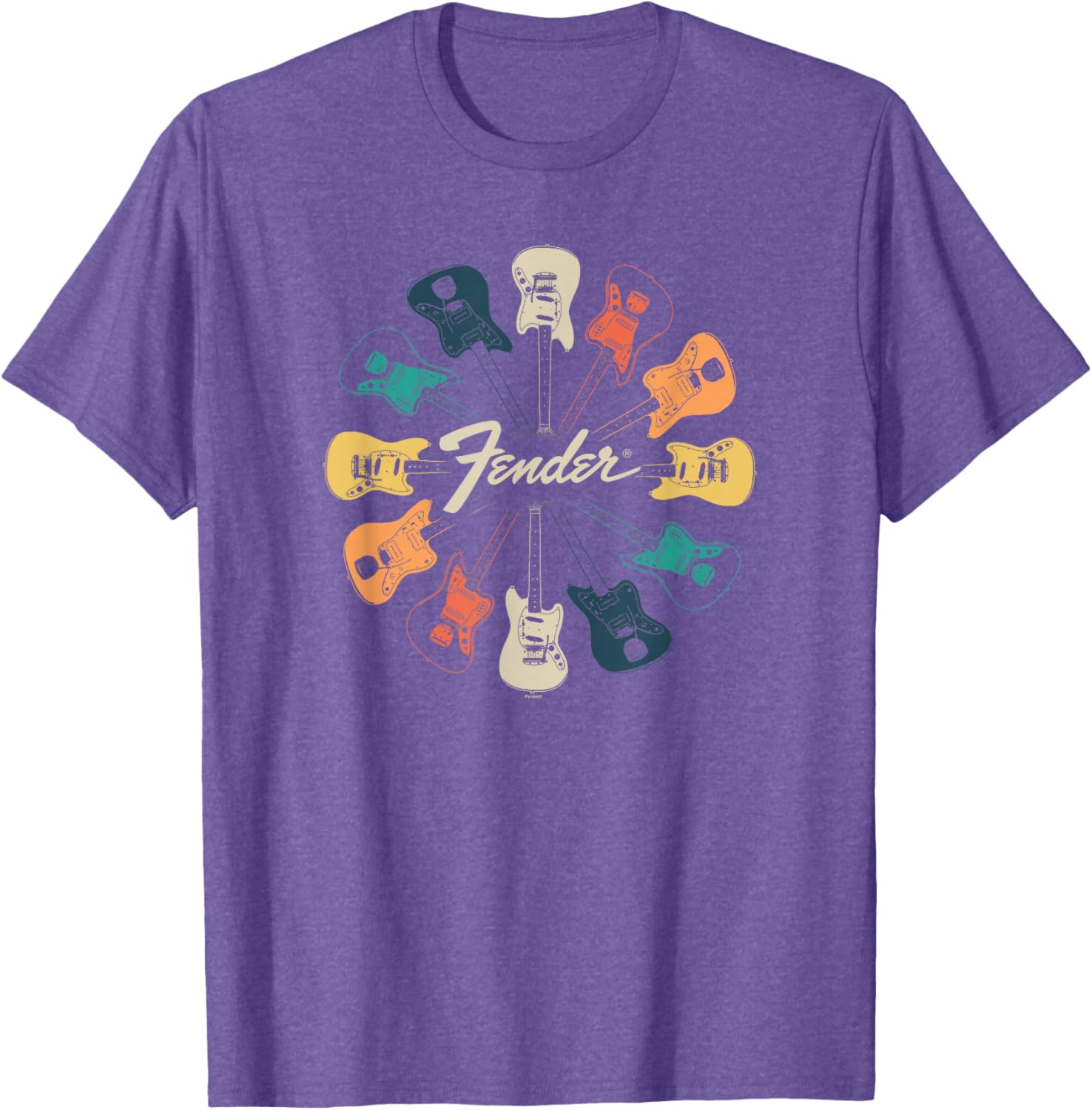 Fender Retro Kaleidoscope Guitar T-Shirt for Music Lovers - 5