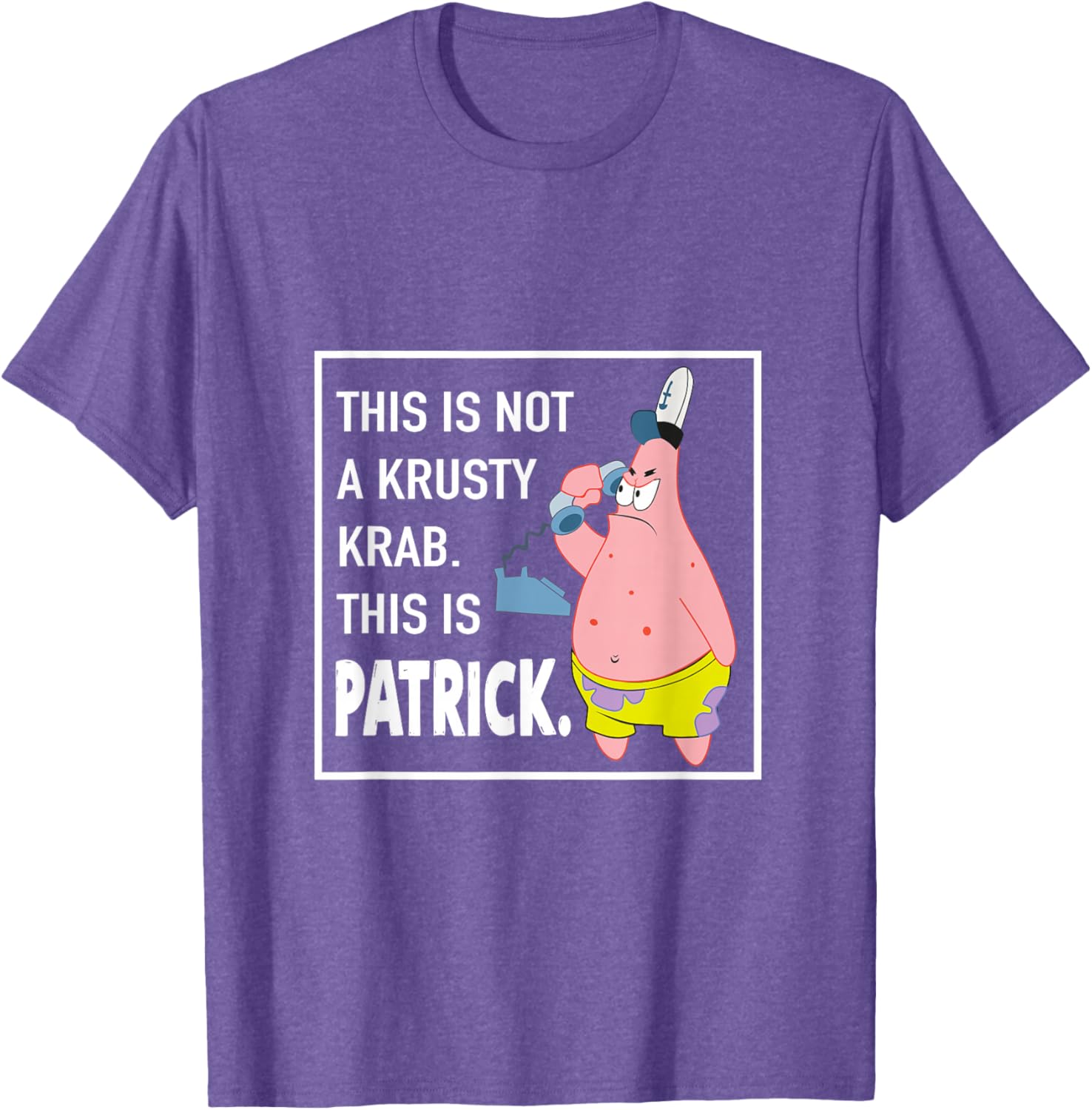 Patrick Star This is Not a Krusty Krab T-Shirt Fun Ocean Theme Apparel - 20