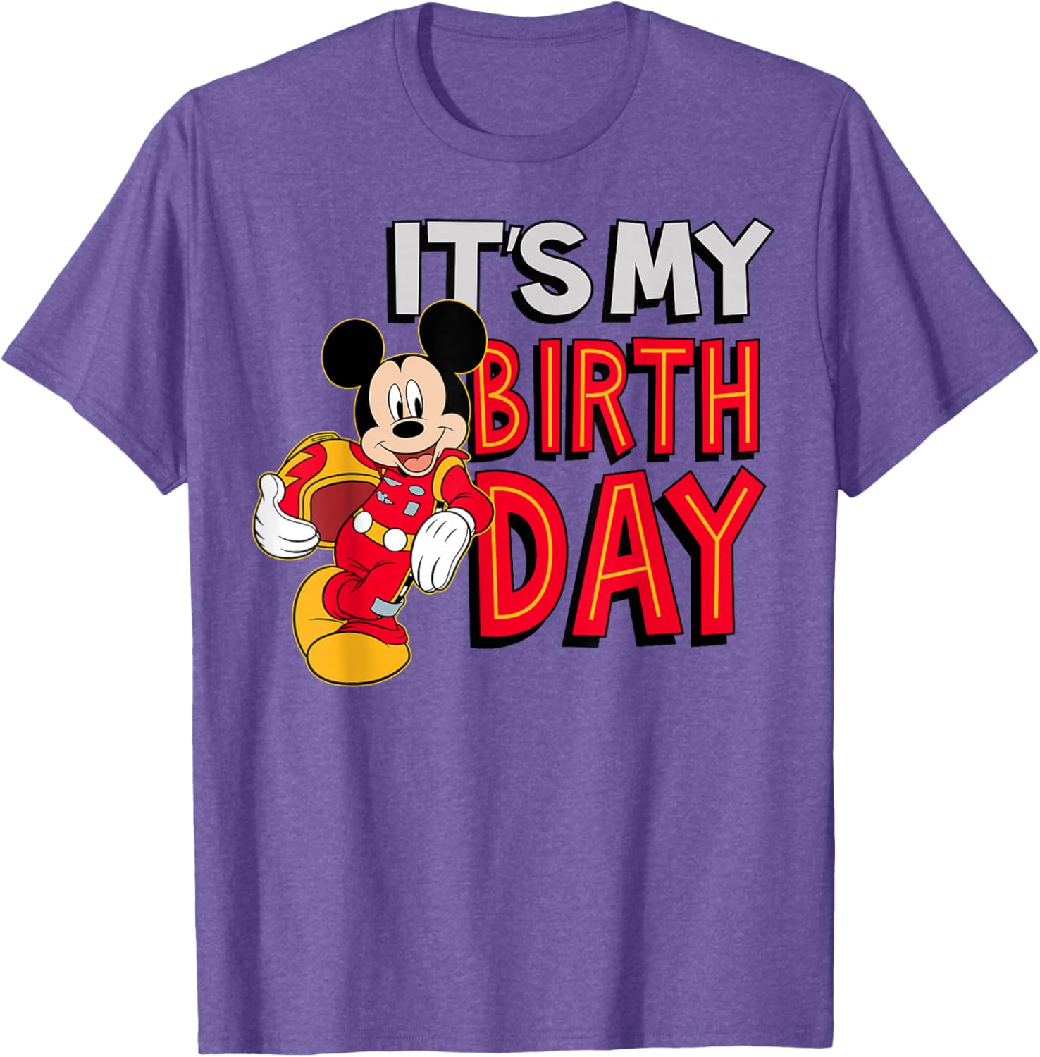 Disney Junior Mickey Birthday Short Sleeve T-Shirt for Kids Fun Wear - 7