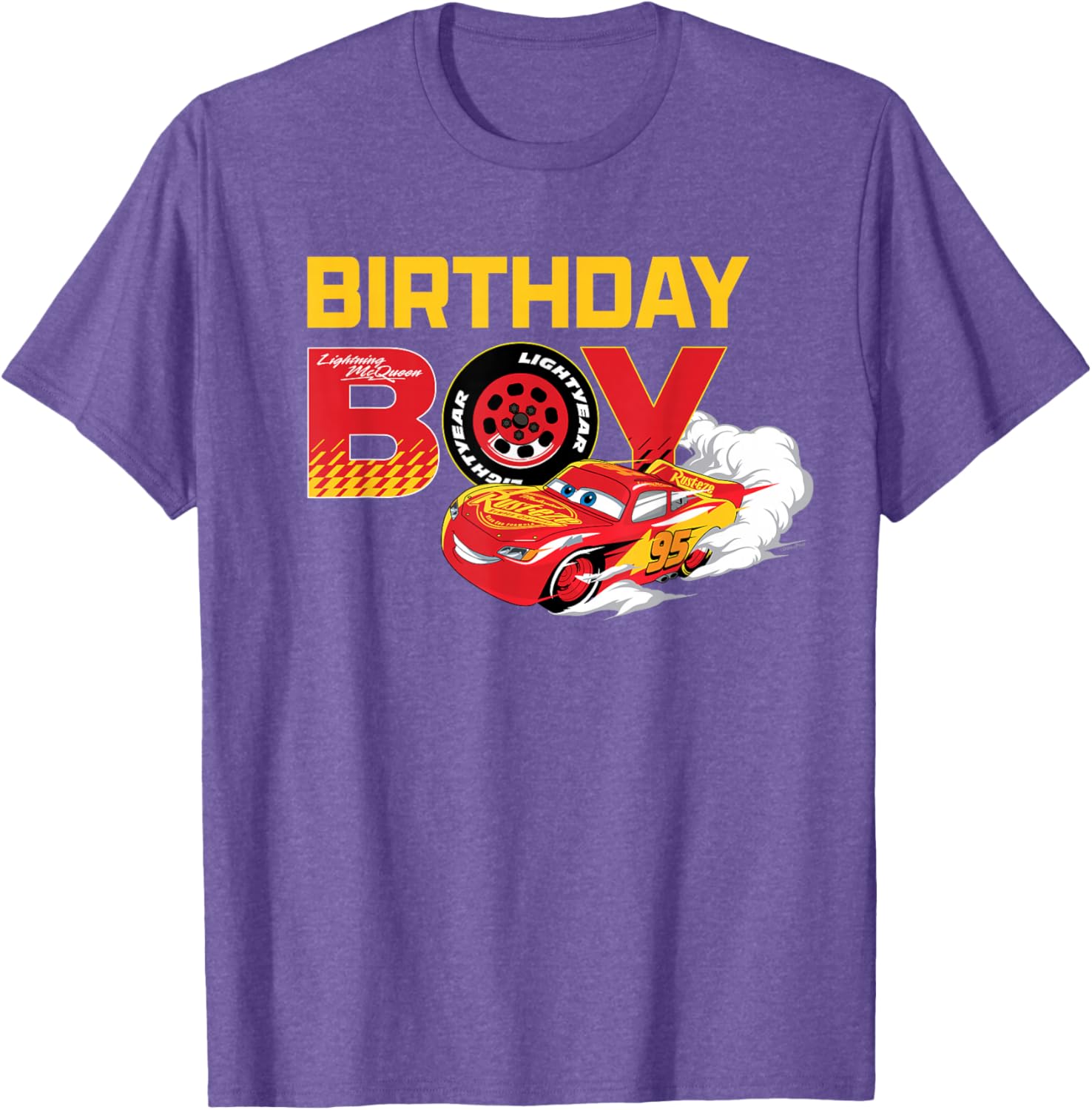 Lightning McQueen Birthday Boy T-Shirt for Disney Pixar Cars Fans - 1