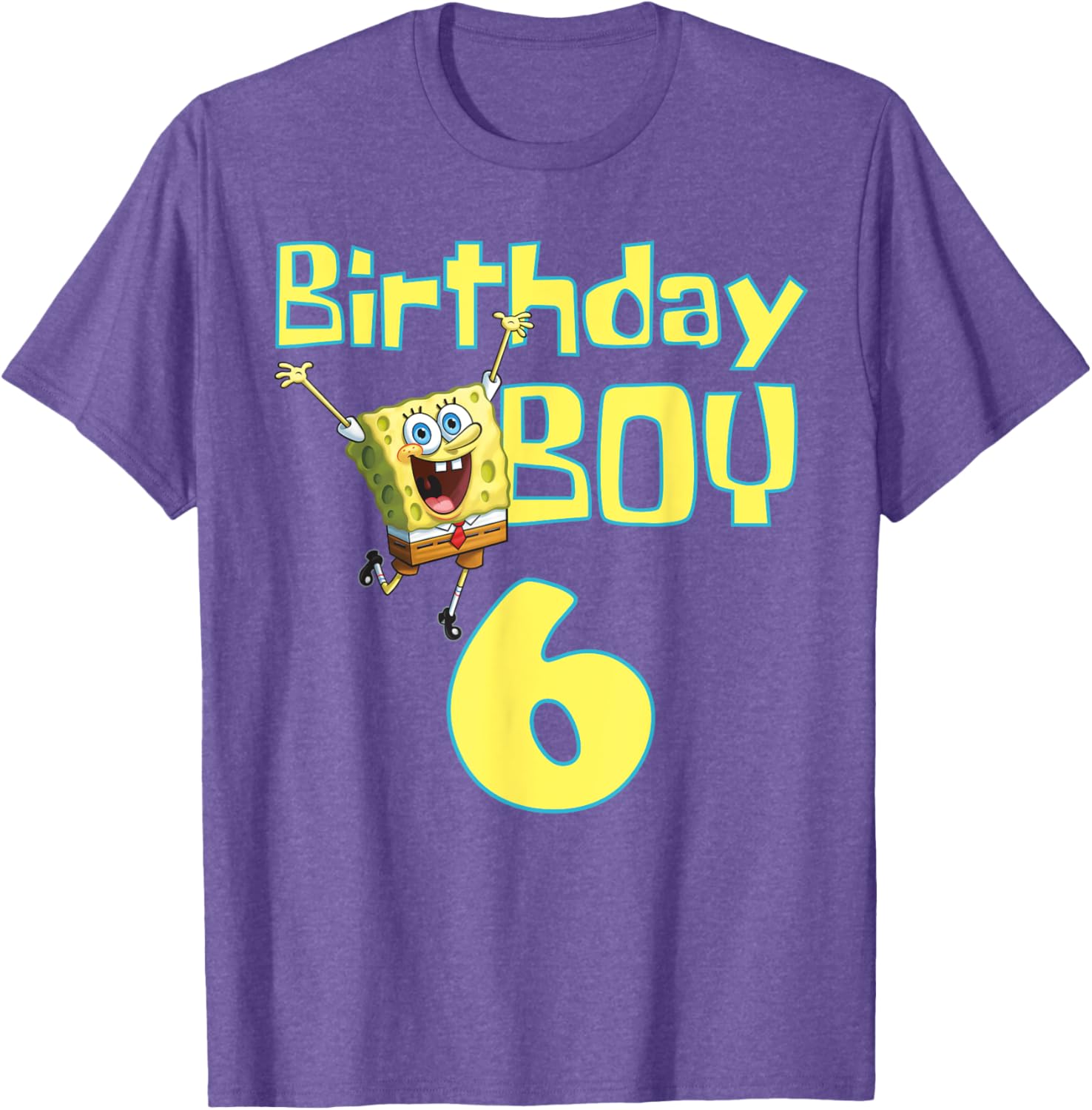 Mademark SpongeBob SquarePants Birthday Boy 6 T-Shirt for Kids - 18
