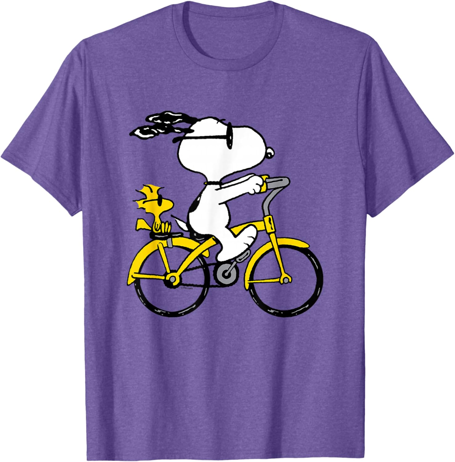 Snoopy and Woodstock Bike Ride T-Shirt for Fun Casual Outfits - 3