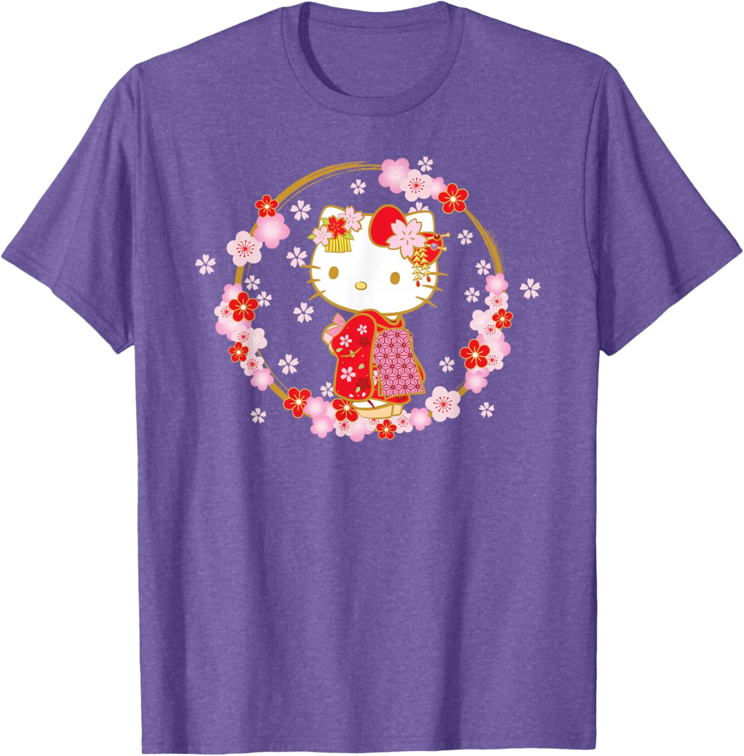 Hello Kitty Sakura Spring T-Shirt Cute Graphic Tee for Kids and Adults - 15