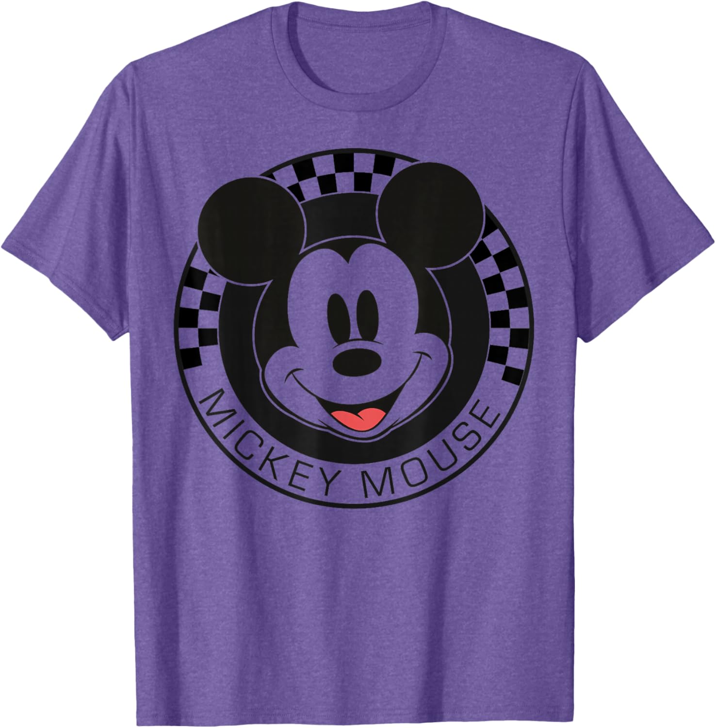 Mickey Mouse Checkerboard Circle T-Shirt for Kids Unisex Short Sleeve - 6