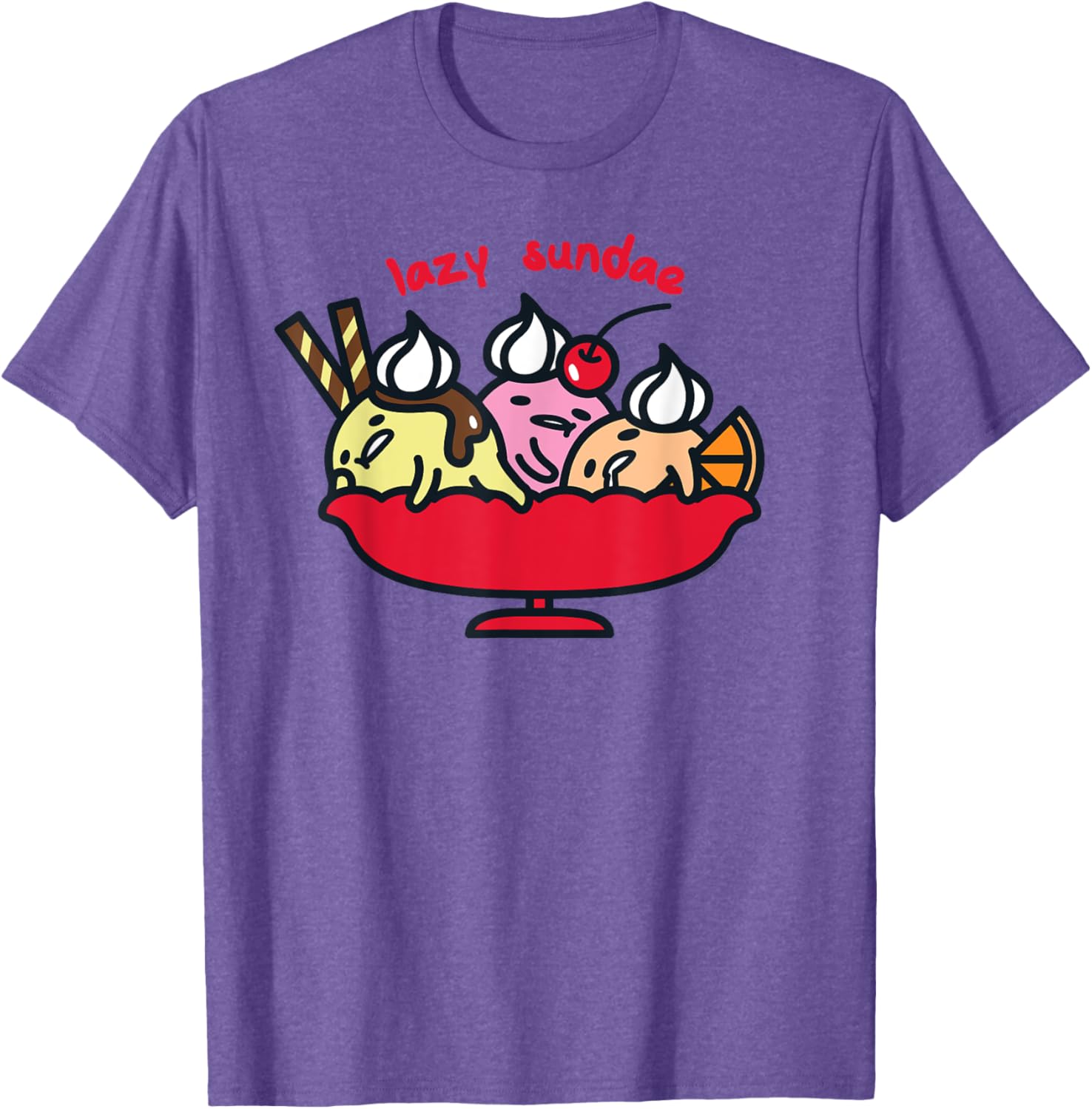 Gudetama Lazy Egg Sundae Ice Cream T-Shirt for Fun Fashion Lovers - 7