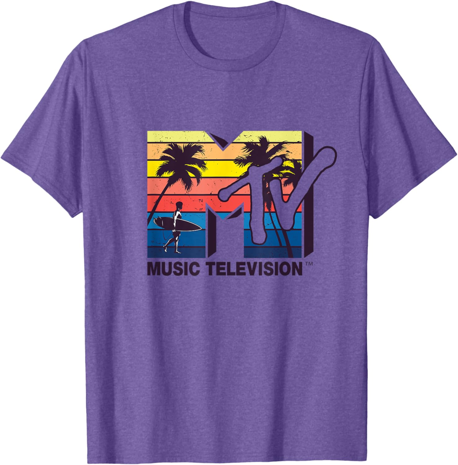 Mademark x MTV Vintage Surfer Palm T-Shirt for Retro Style Lovers - 6